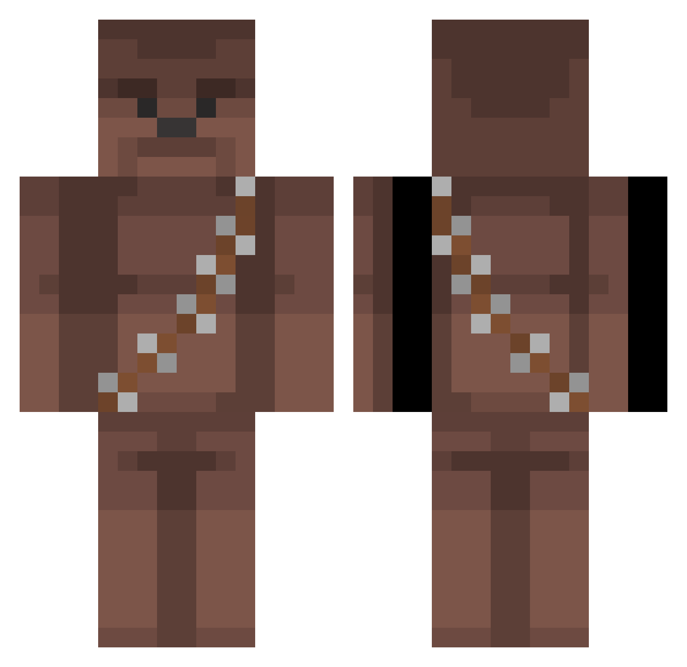 628 Minecraft skin, front and back view
