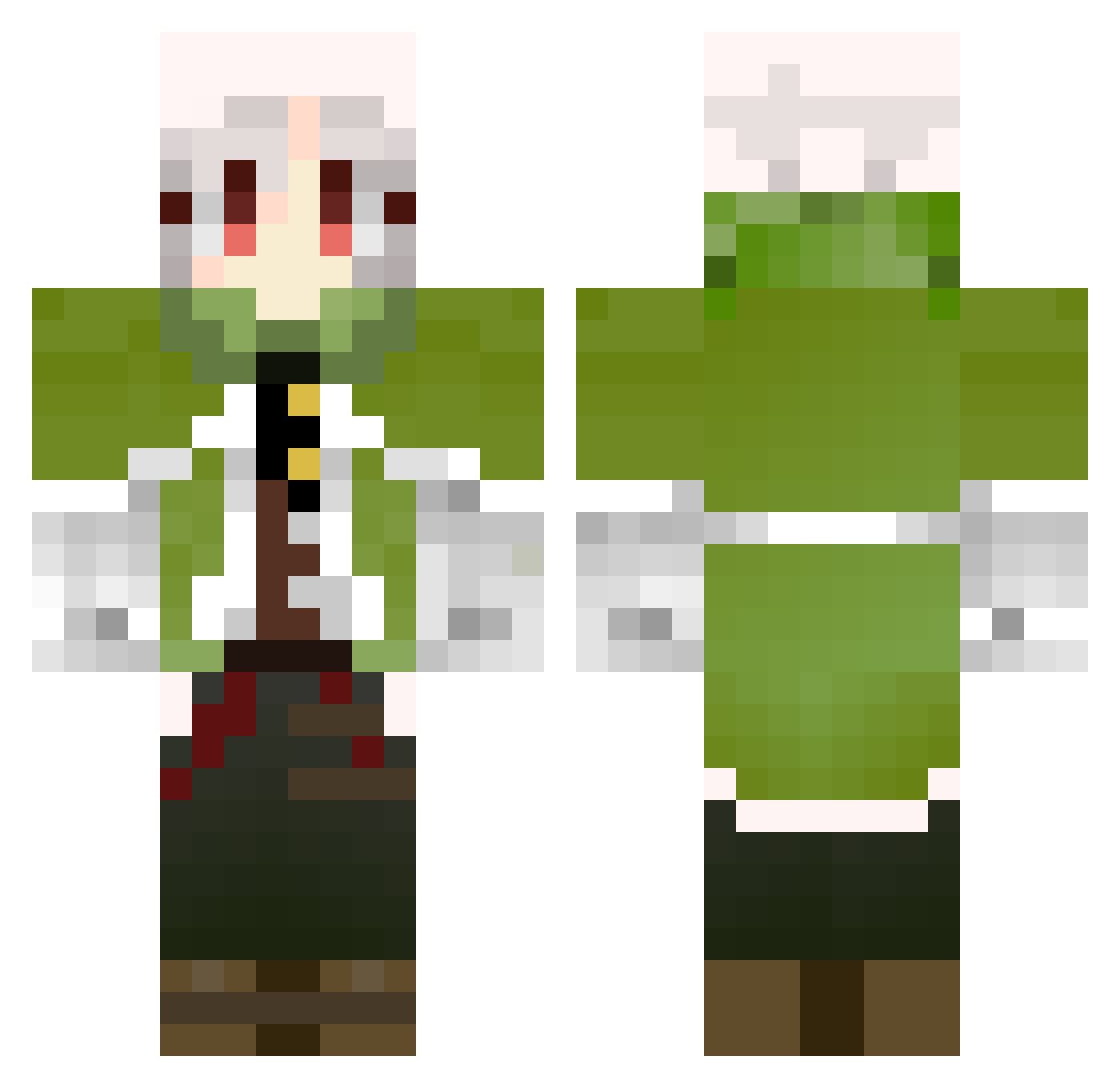GeKoX897 Minecraft skin, front and back view