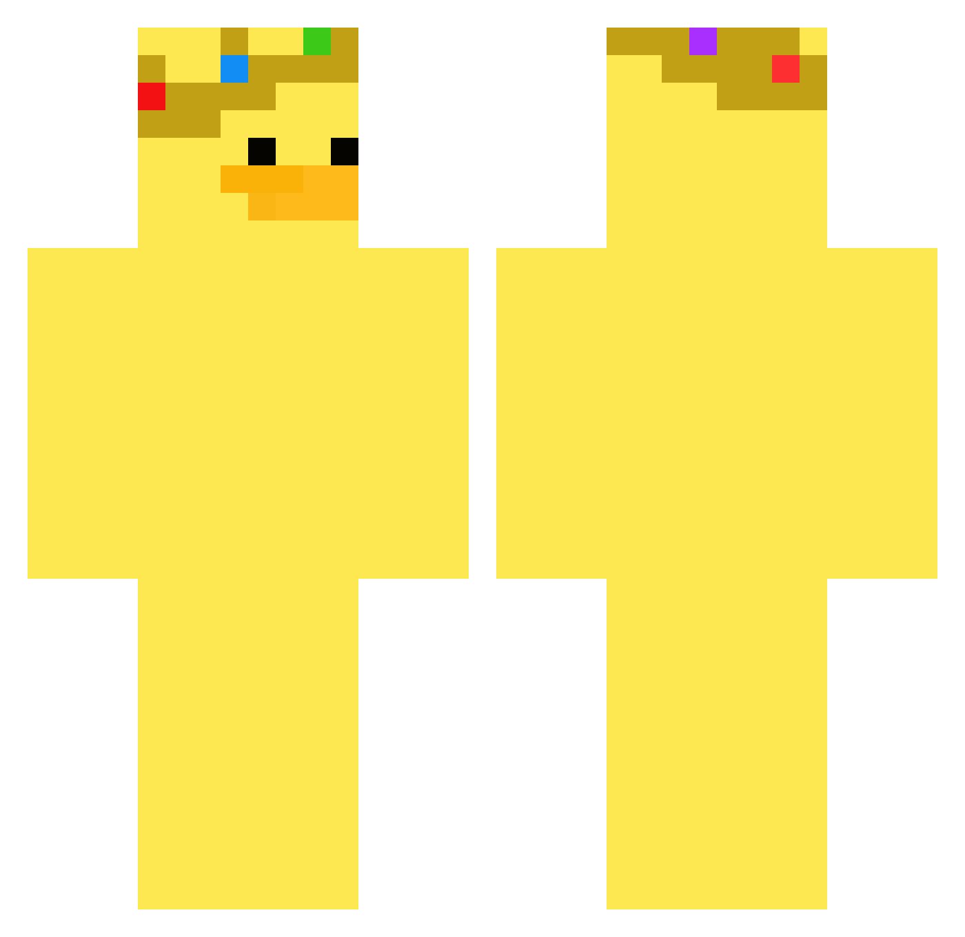 VANIOOOOOOOOOO Minecraft skin, front and back view