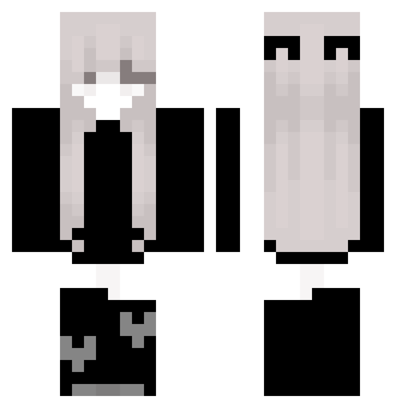 VodafoneSupport1 Minecraft skin, front and back view
