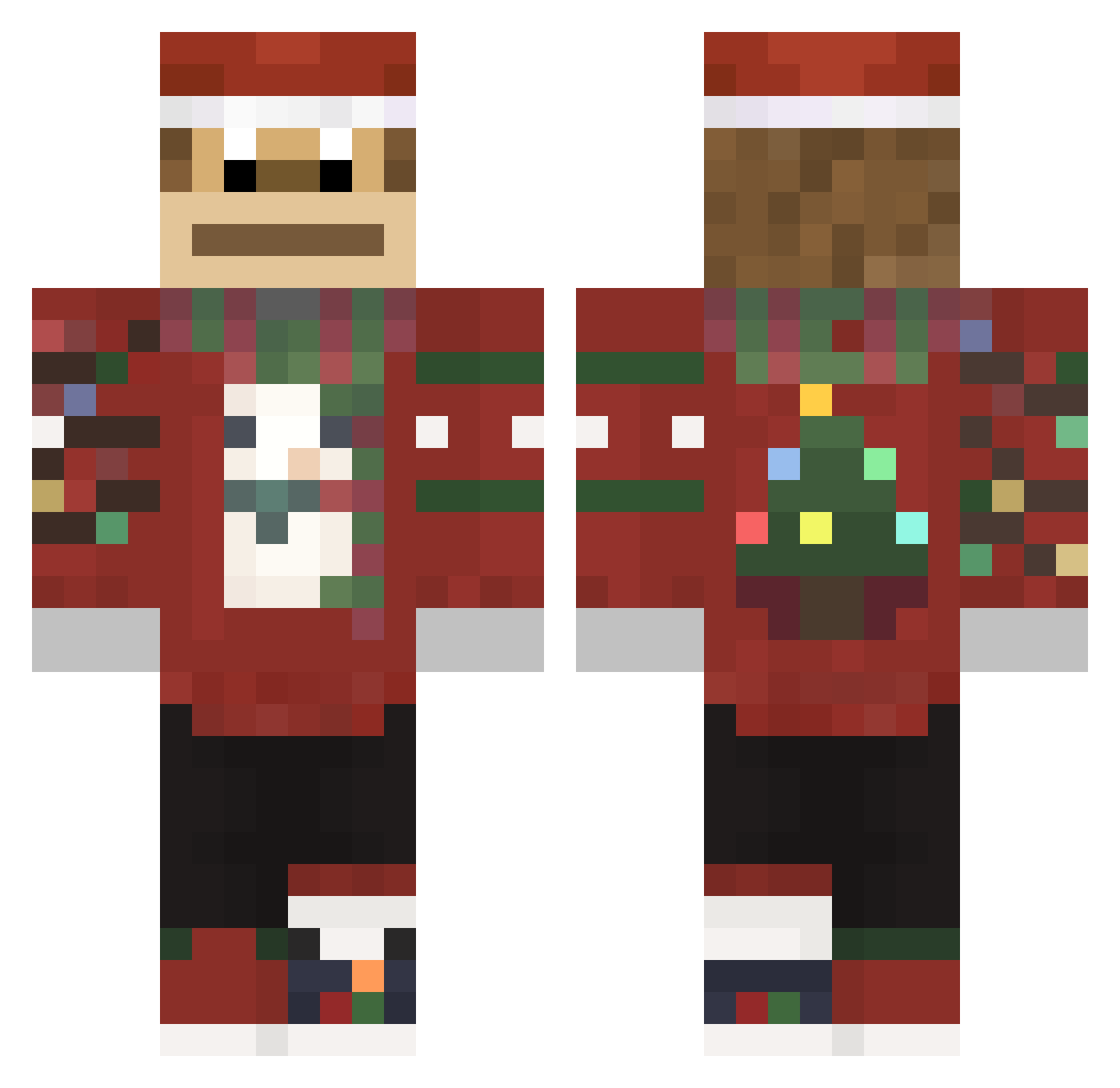 GibyUwU Minecraft skin, front and back view