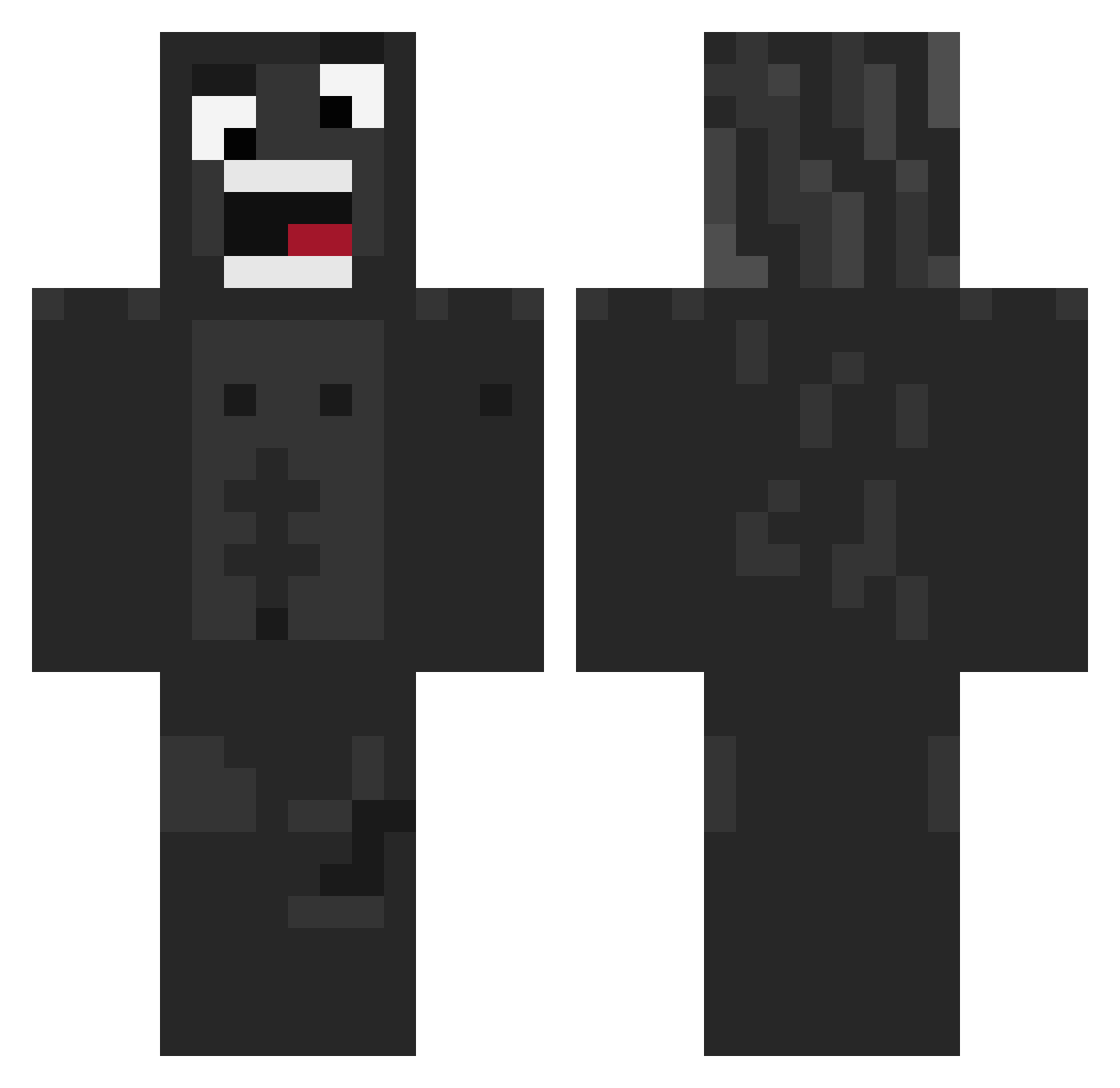 HarryTEU Minecraft skin, front and back view