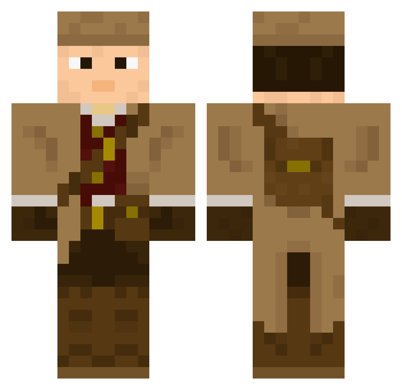 Tioh_Lipzin Minecraft skin, front and back view