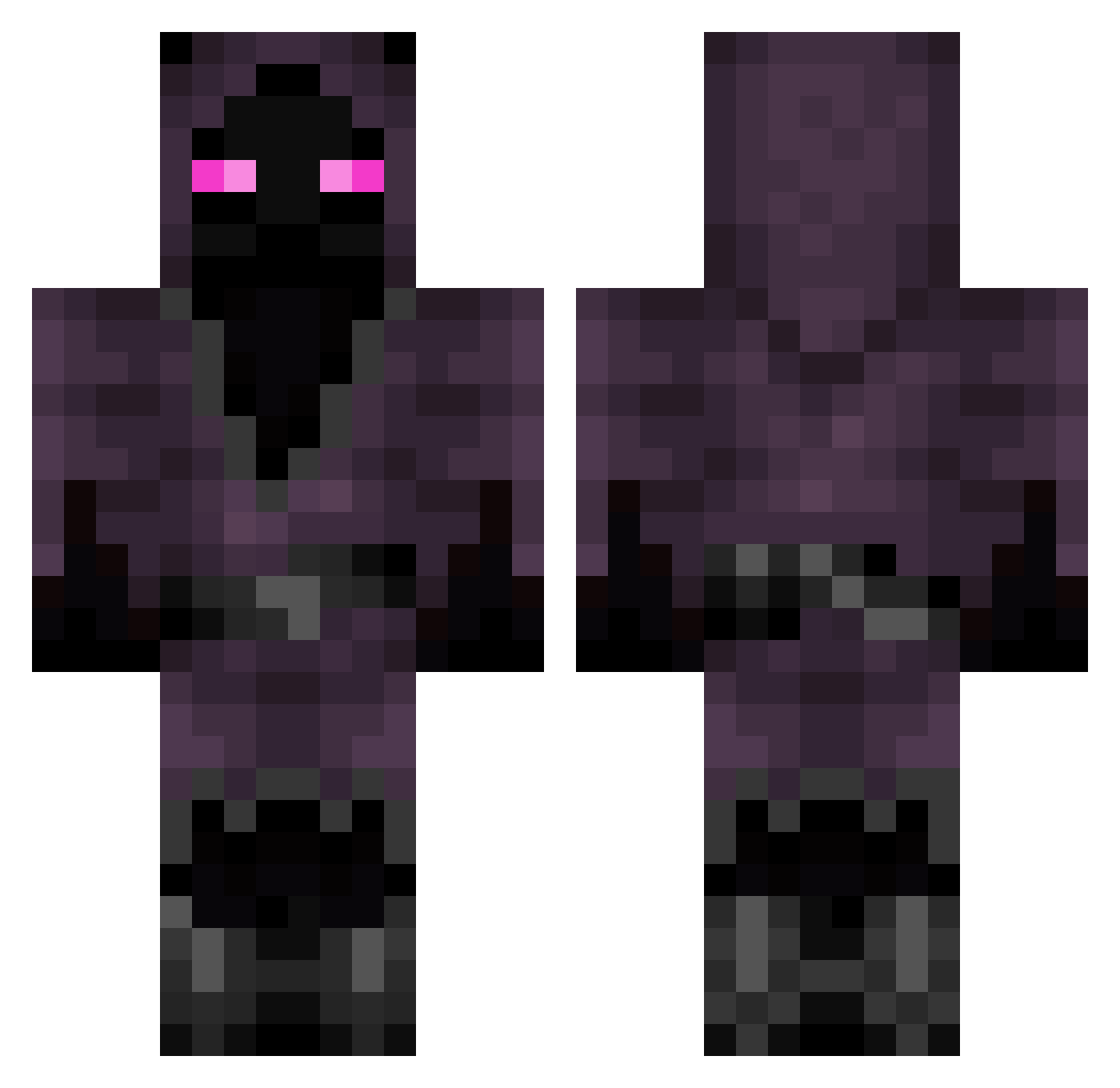 Riolu00 Minecraft skin, front and back view