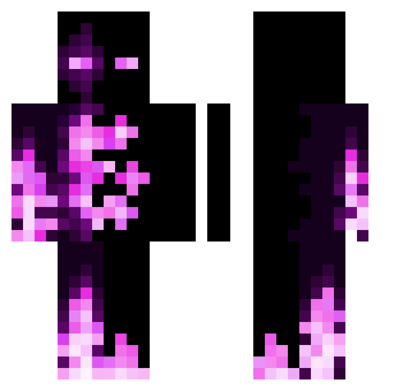 _ShadowLegend Minecraft skin, front and back view