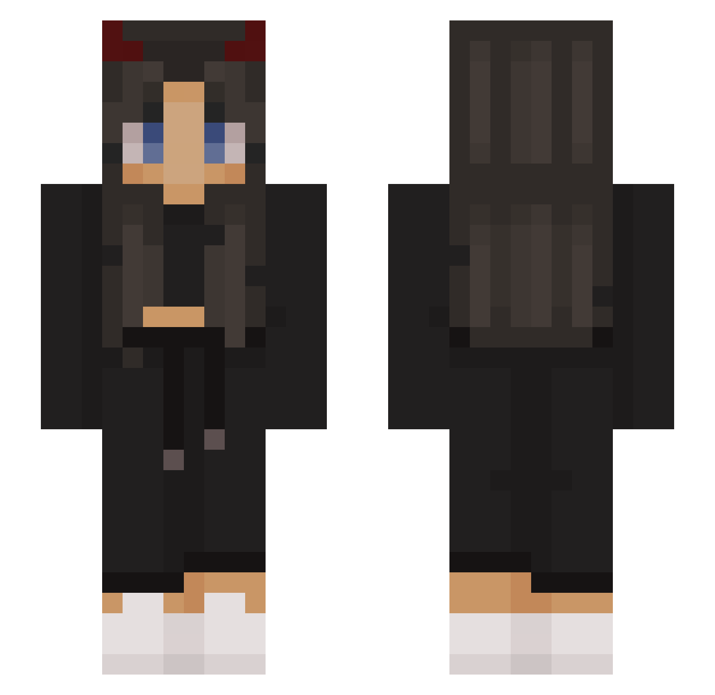 nonsacred Minecraft skin, front and back view