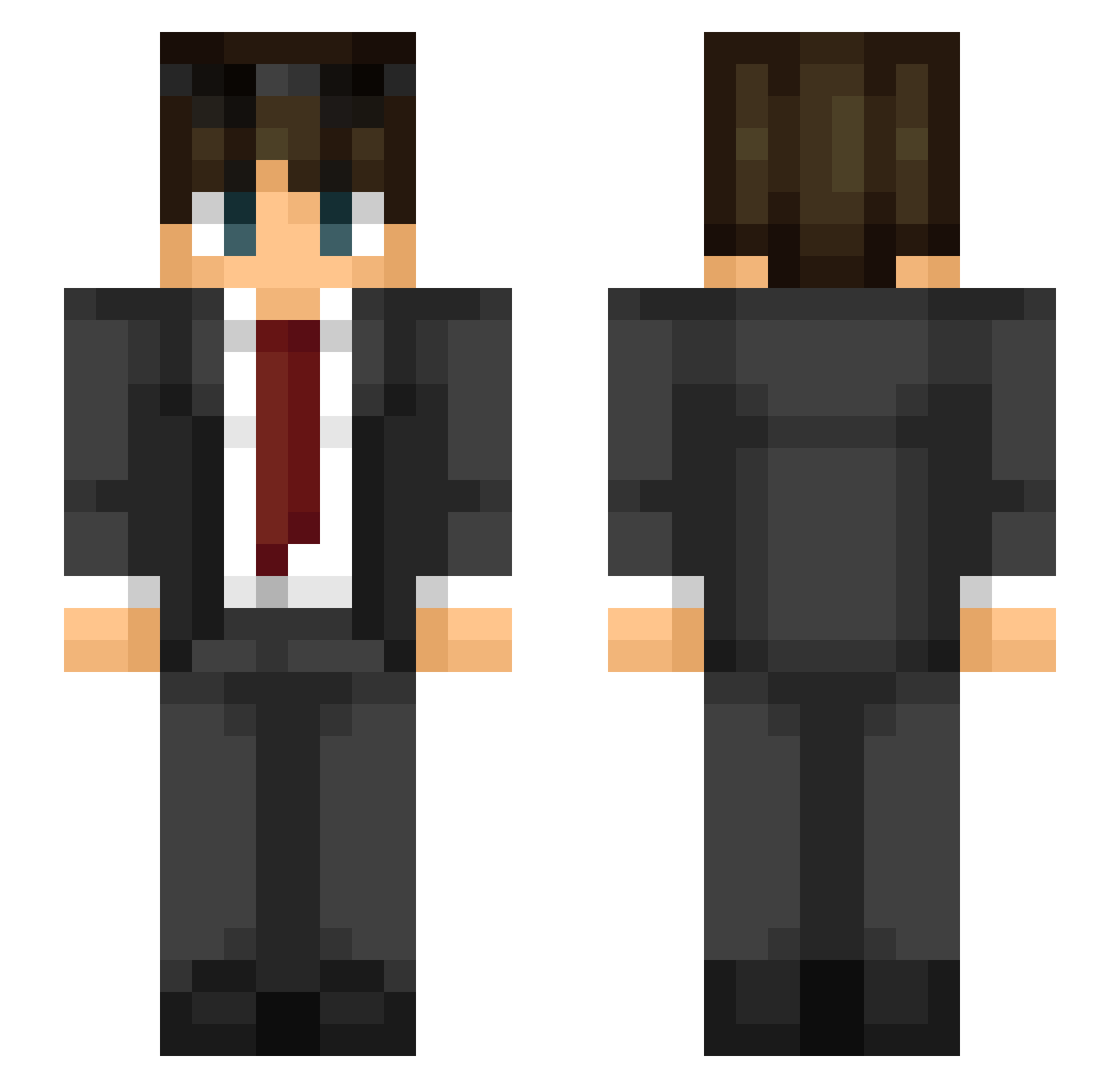 spncur Minecraft skin, front and back view