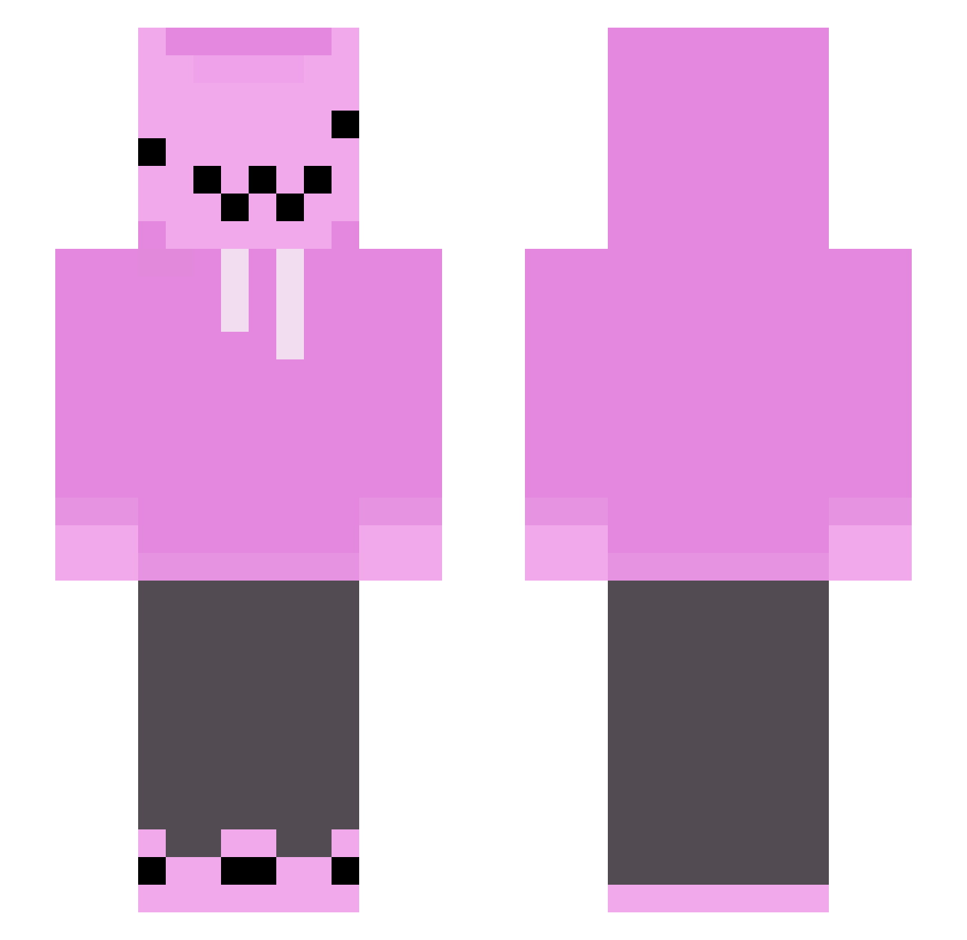 pongpa Minecraft skin, front and back view