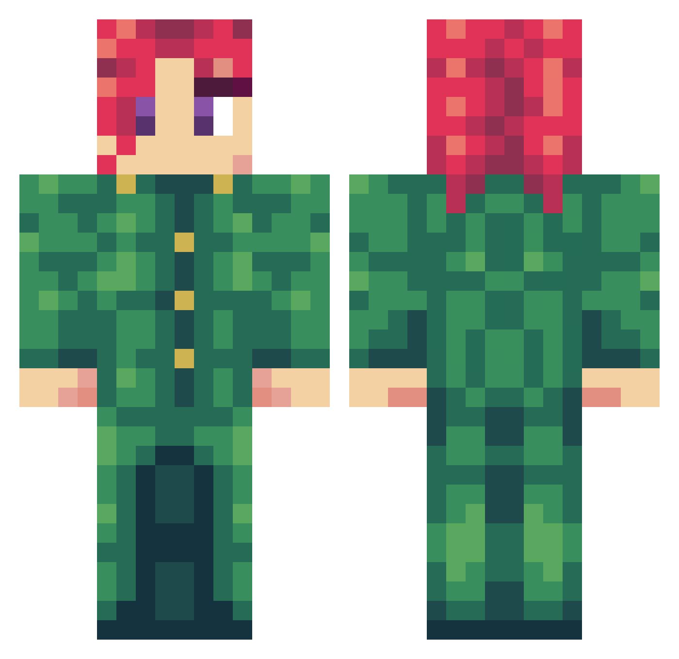KureConnor Minecraft skin, front and back view