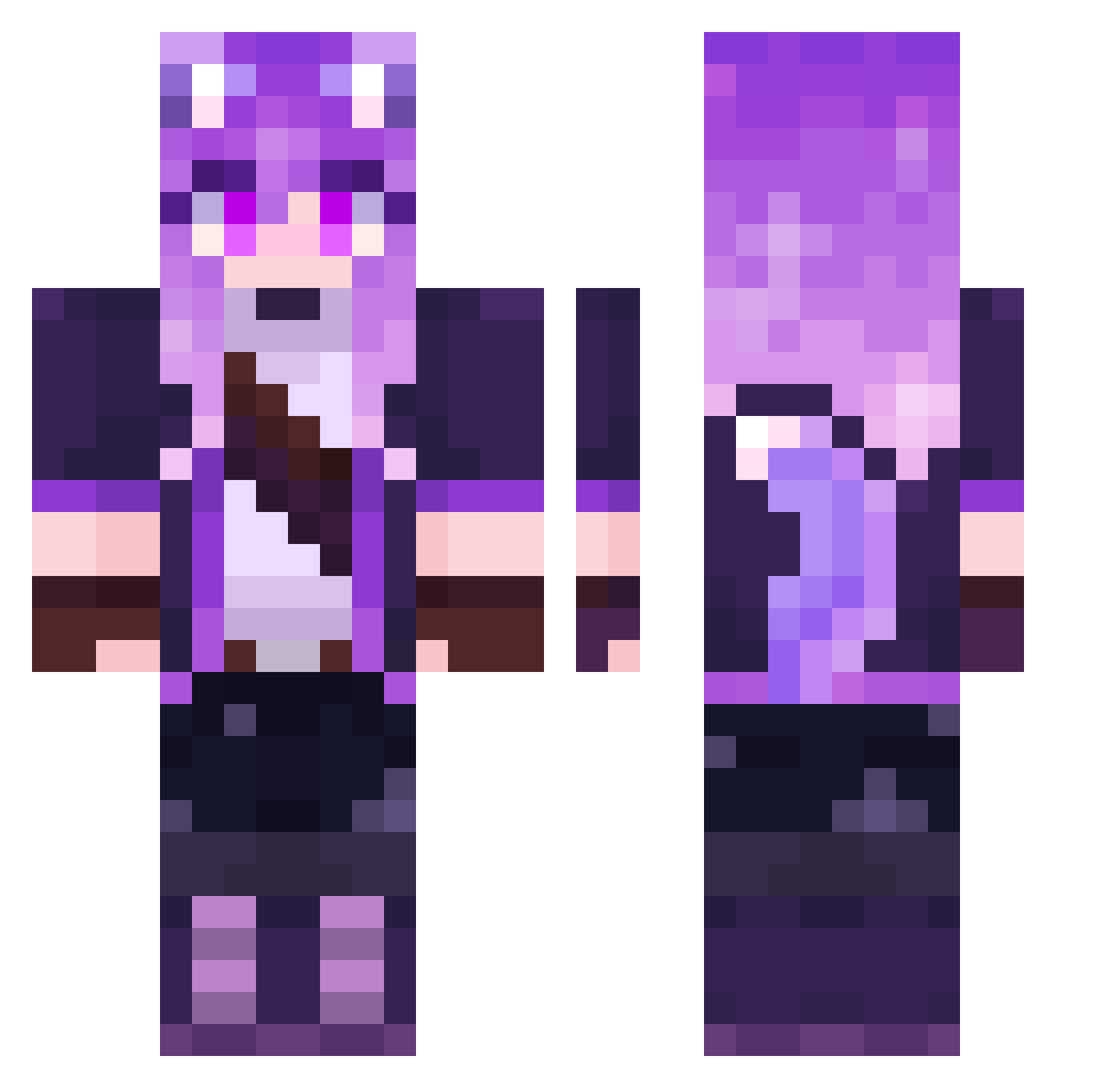 Rex_Albinos Minecraft skin, front and back view