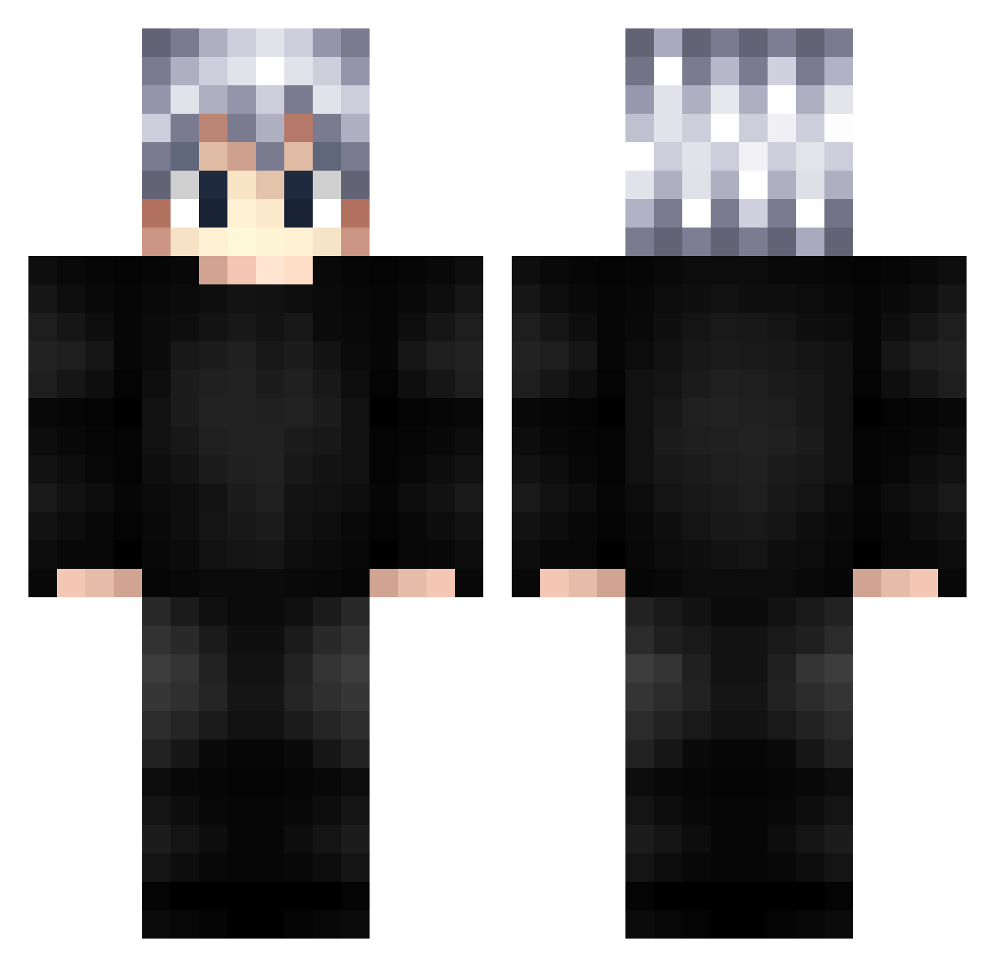 abentplant Minecraft skin, front and back view
