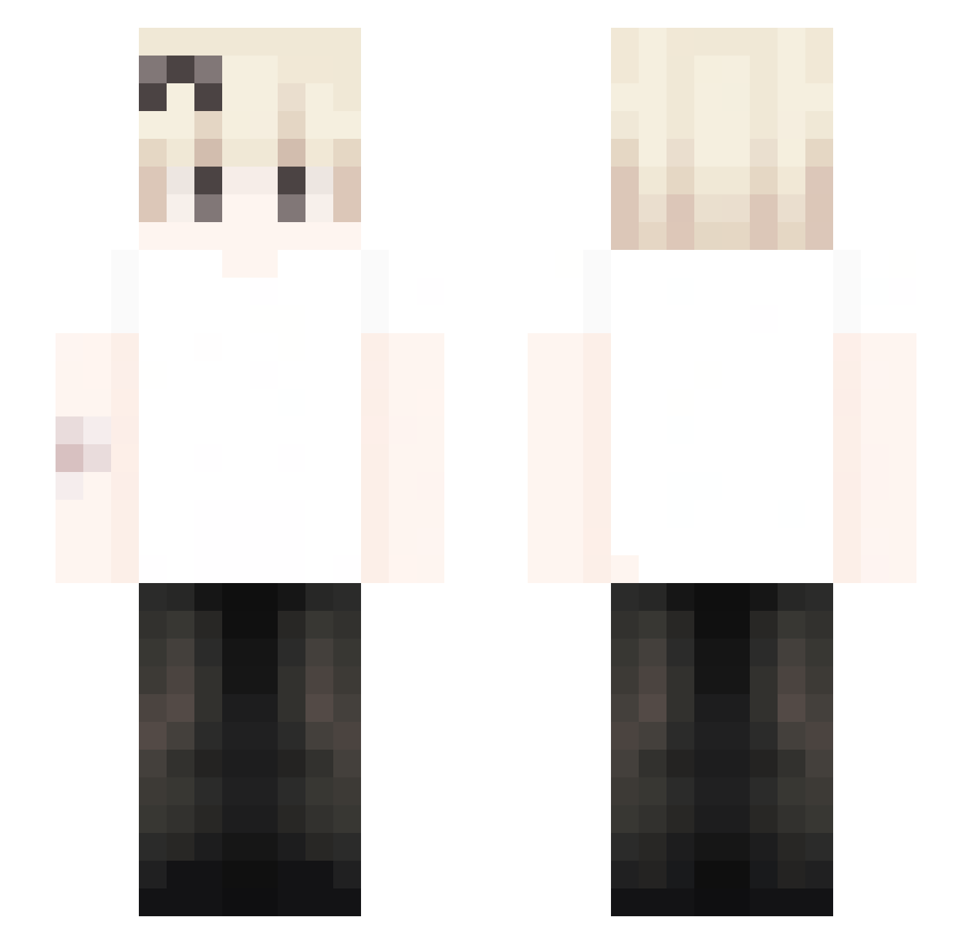 cxevy Minecraft skin, front and back view