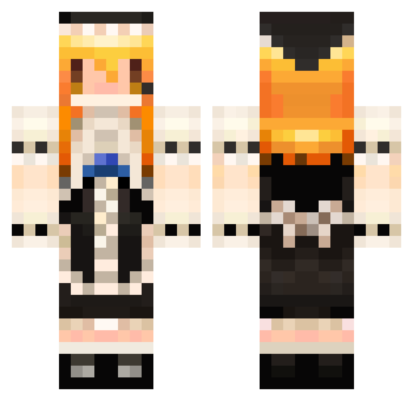 paper318 Minecraft skin, front and back view