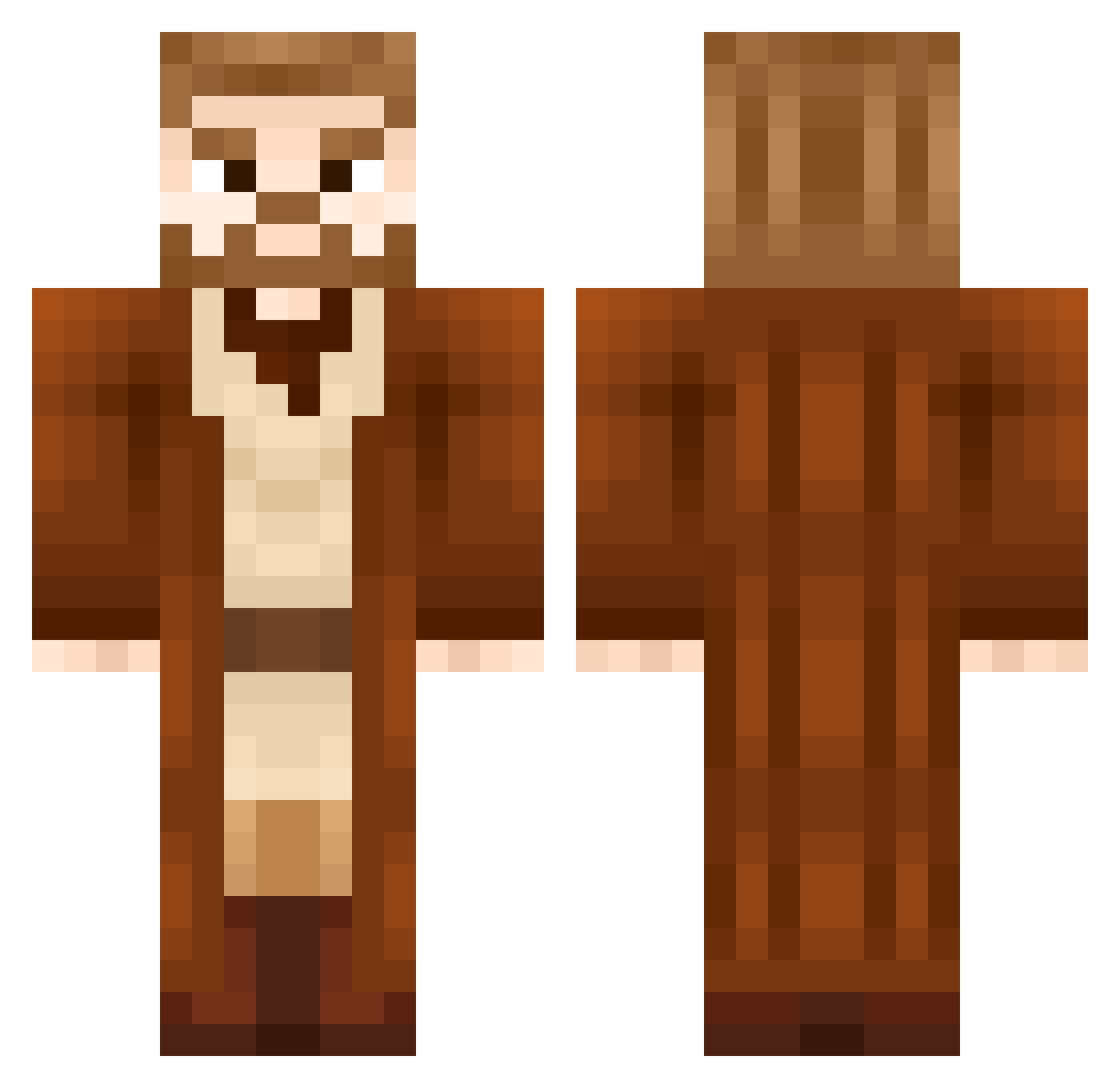 Witojze Minecraft skin, front and back view