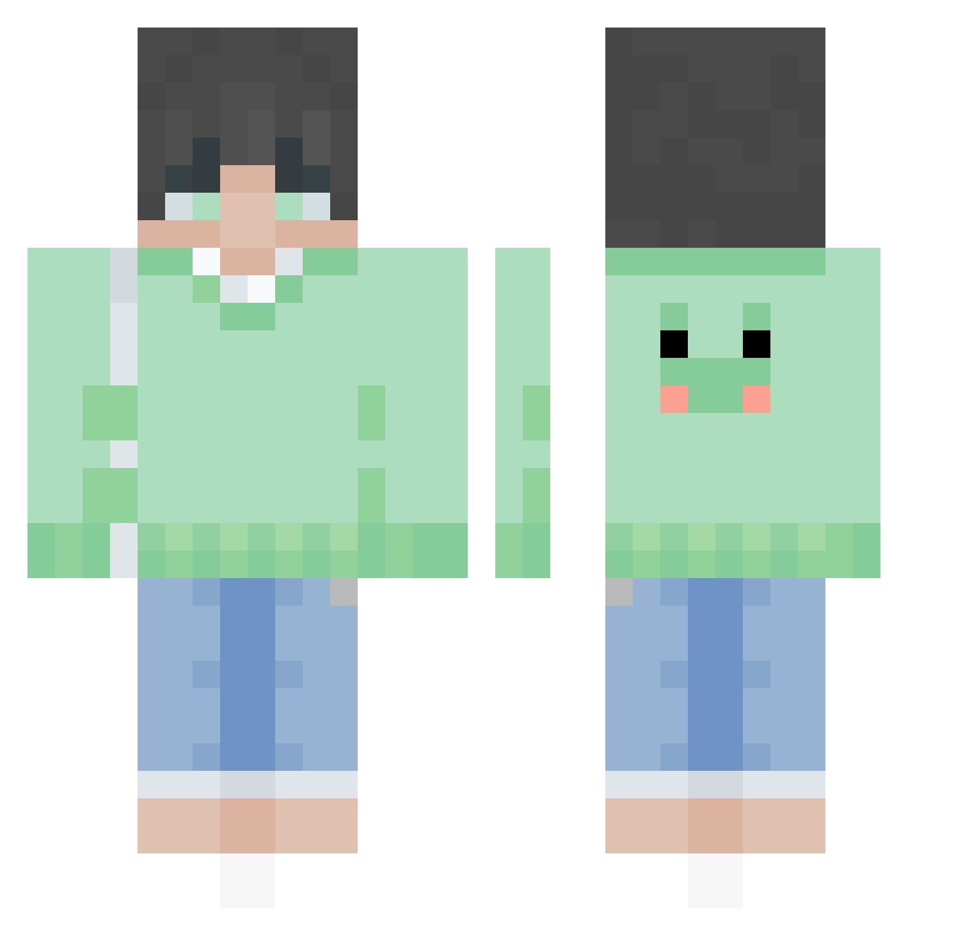 Vyrox_x Minecraft skin, front and back view
