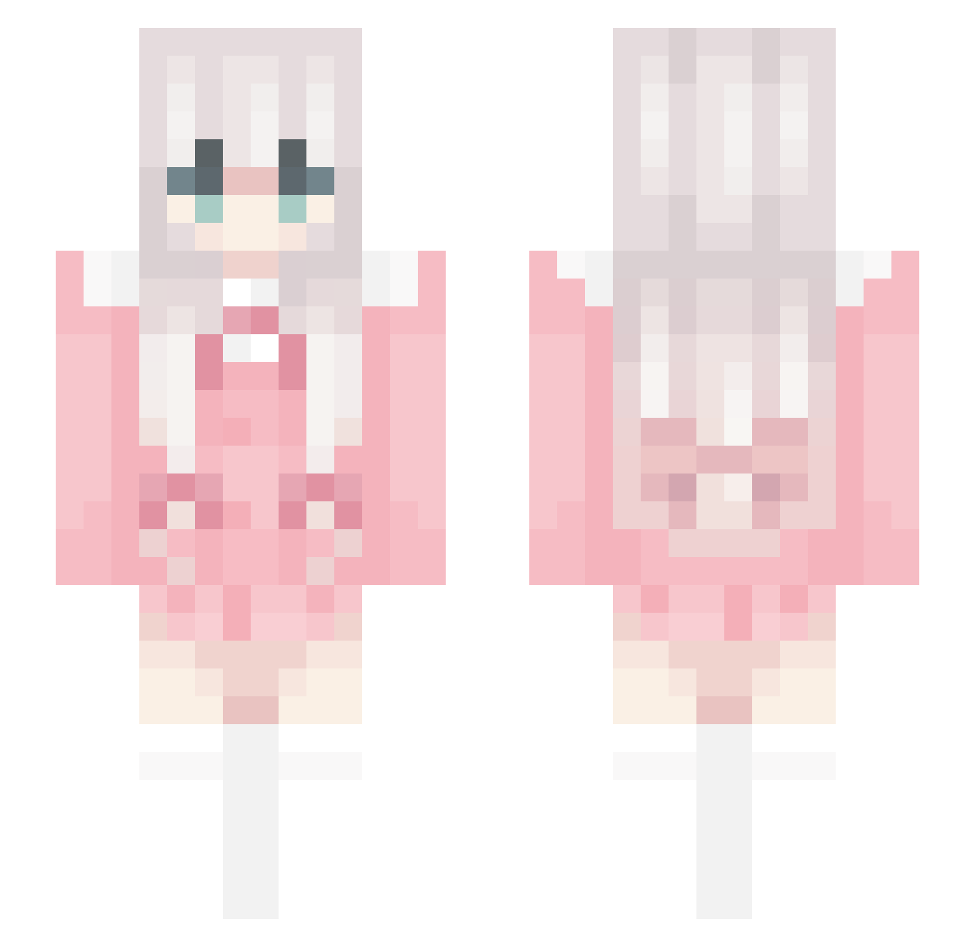 Urnea Minecraft skin, front and back view