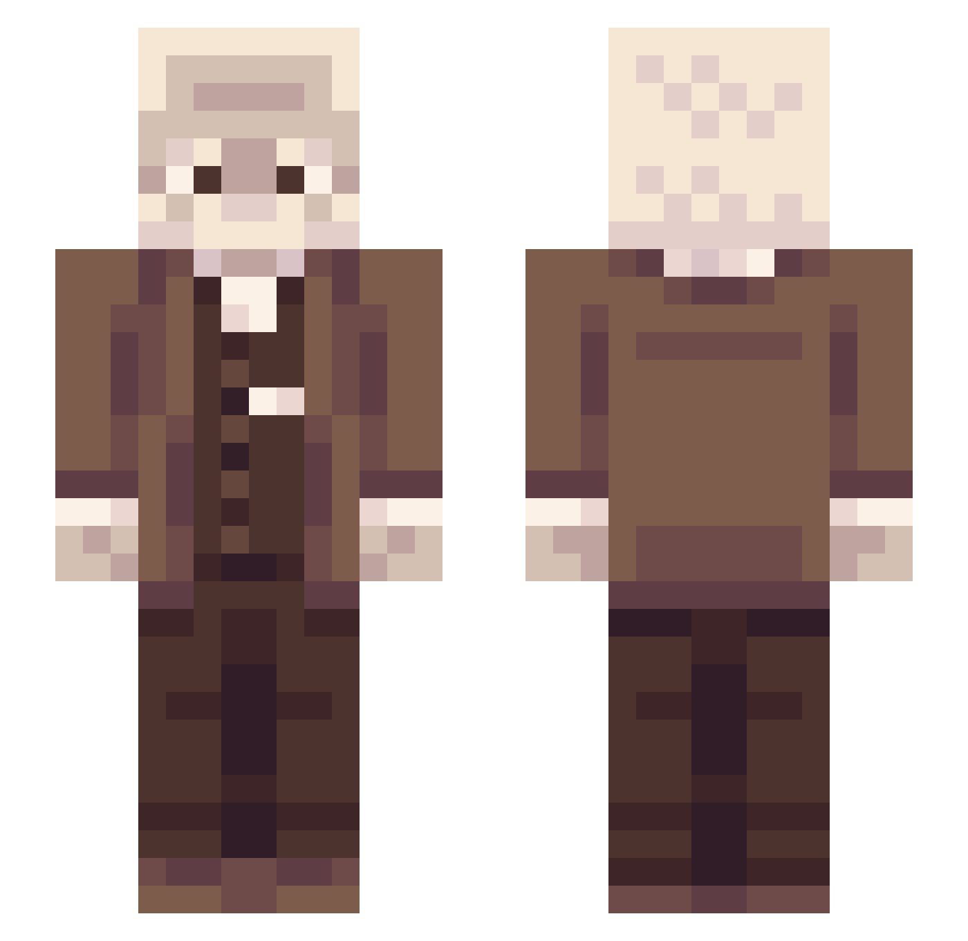 FR_Luxuriant Minecraft skin, front and back view