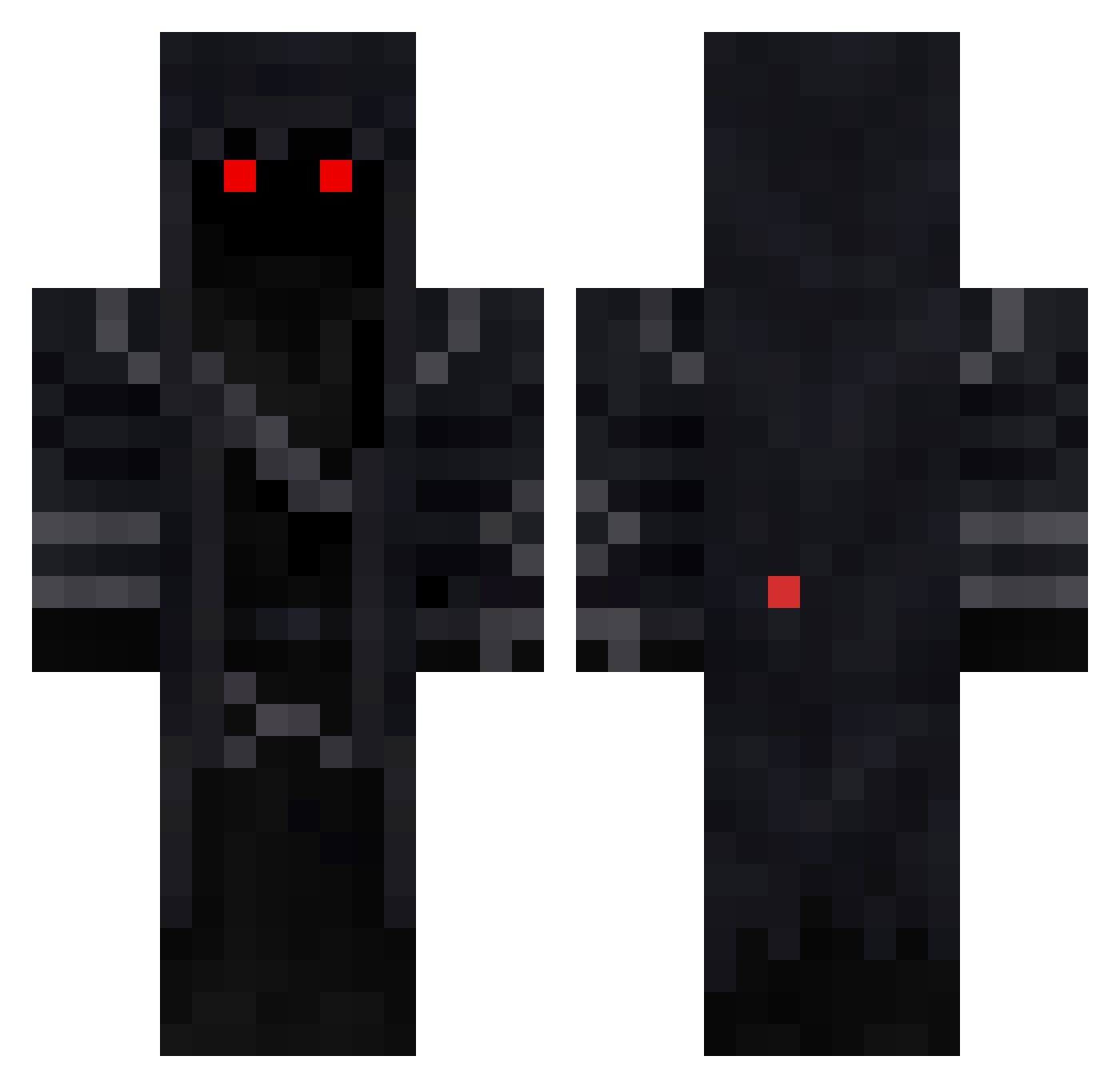 Yakumatsu Minecraft skin, front and back view