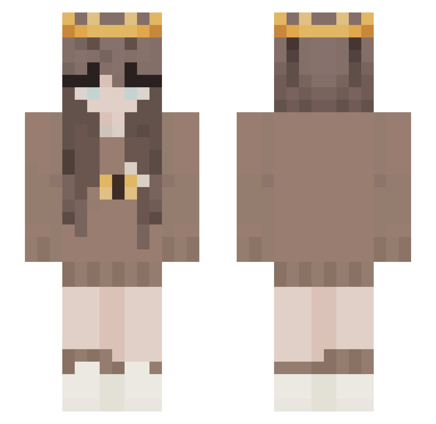 _ykwinter Minecraft skin, front and back view