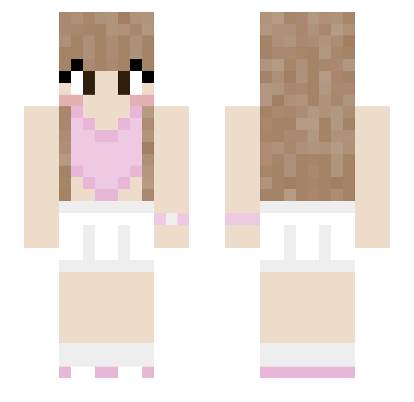SabalenkGOAT Minecraft skin, front and back view