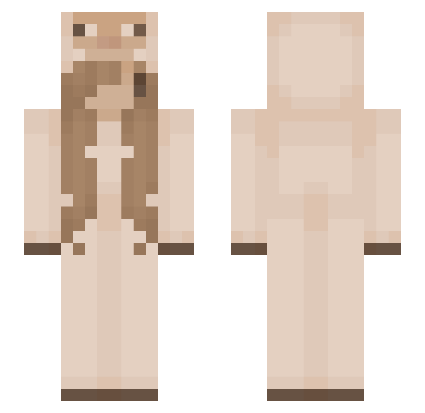 FakeSheep Minecraft skin, front and back view