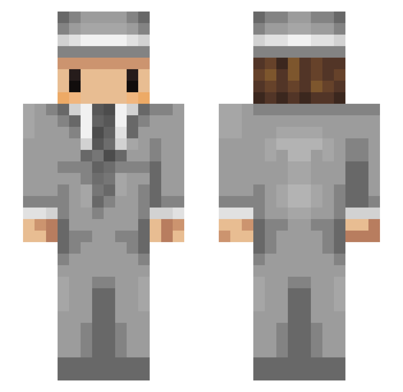 Rubin23 Minecraft skin, front and back view