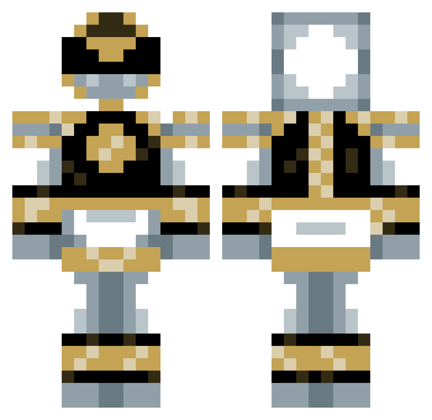 Irascent Minecraft skin, front and back view