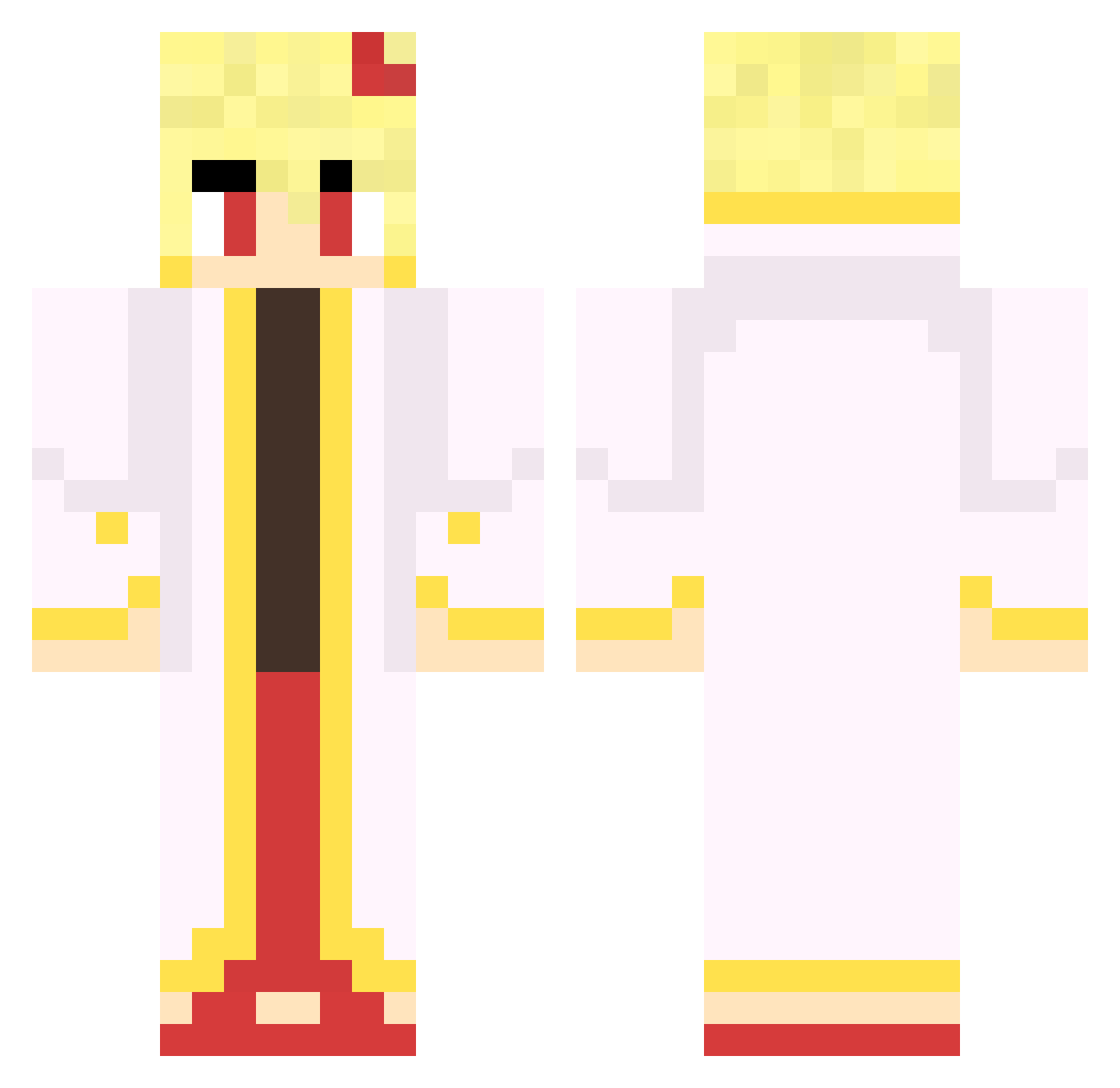 RumiaChan Minecraft skin, front and back view