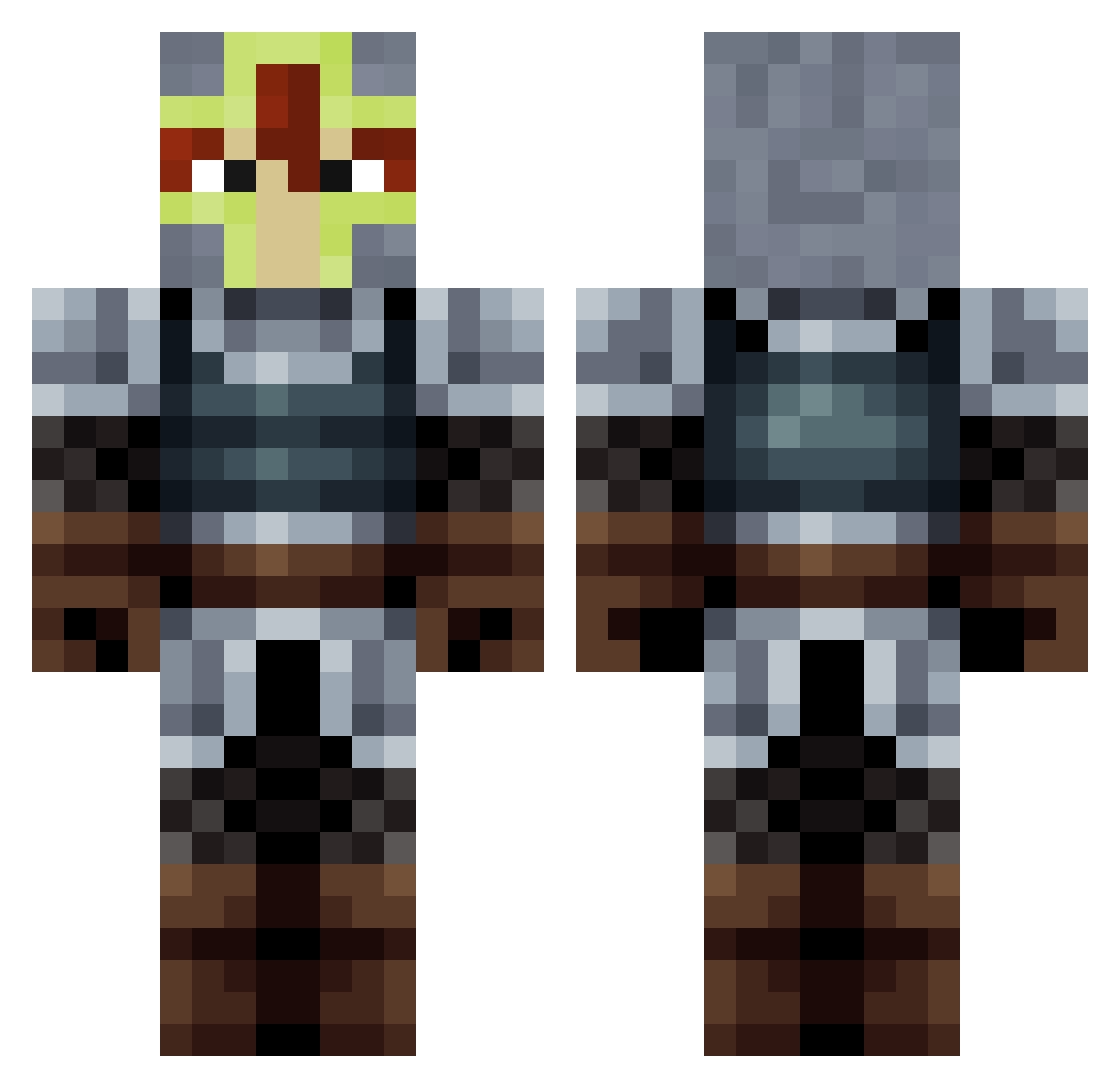 cosmickkj Minecraft skin, front and back view