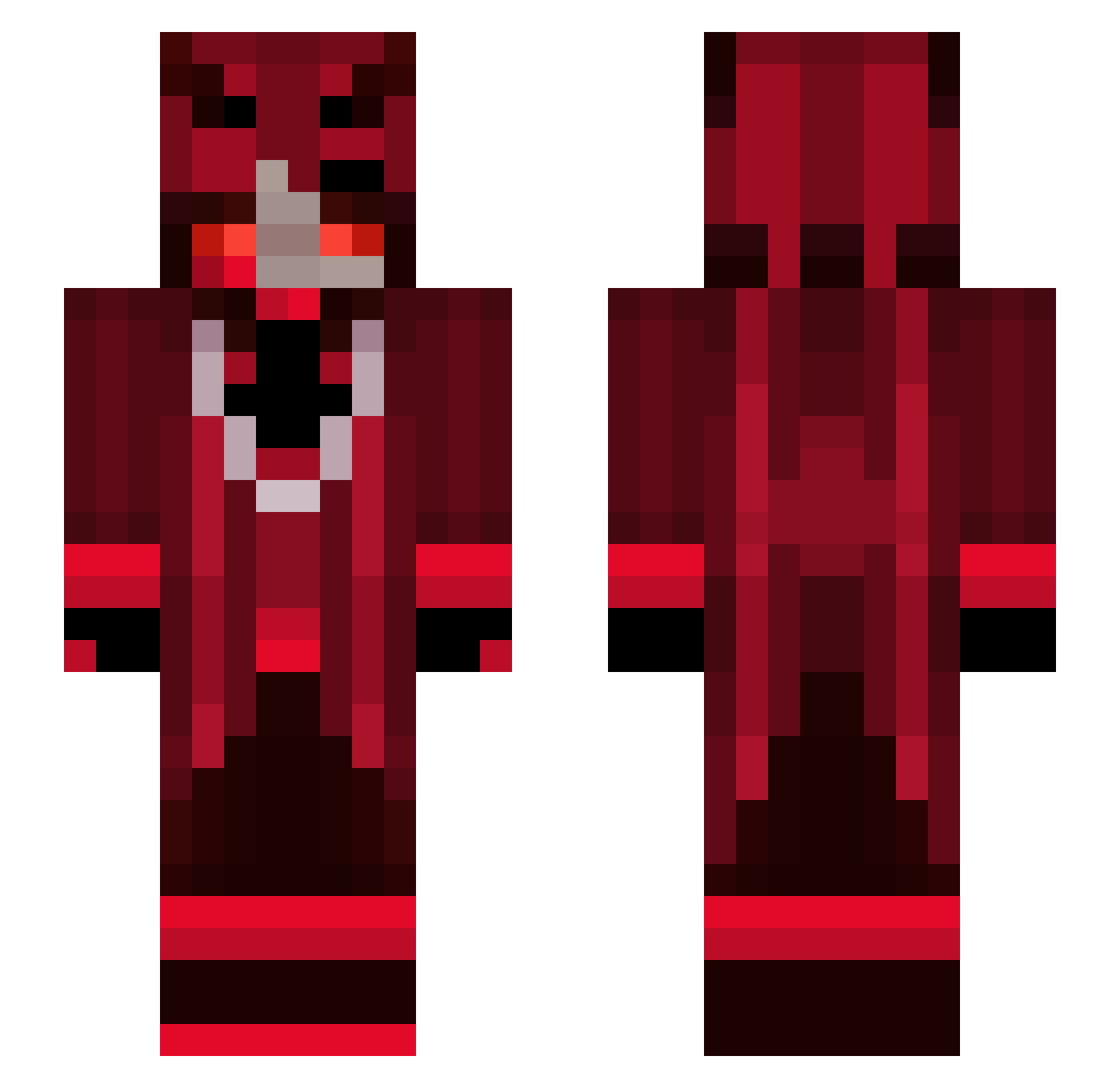 Tocsiin Minecraft skin, front and back view