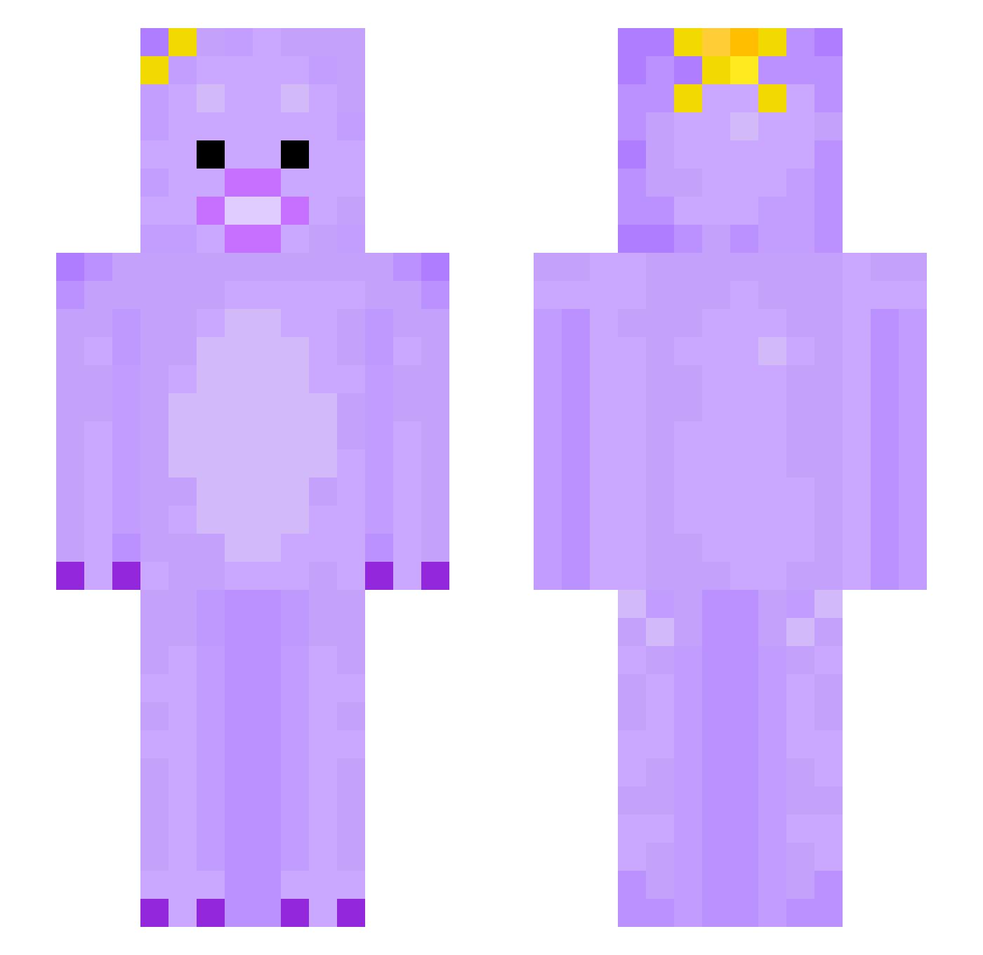 polpo_5 Minecraft skin, front and back view