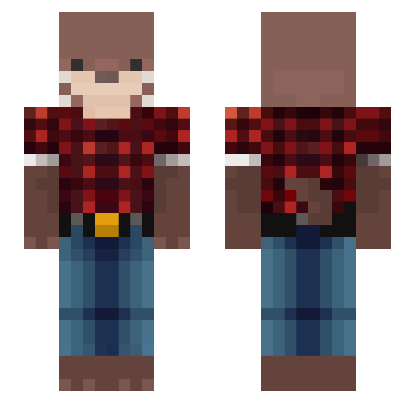 ccraftingg Minecraft skin, front and back view