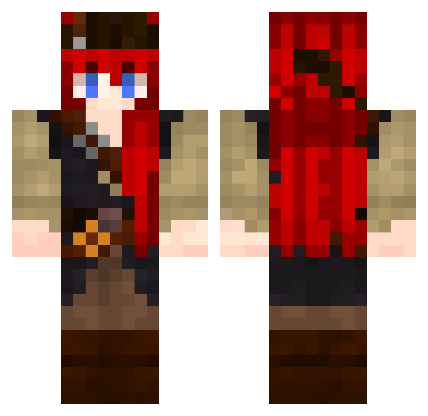 CamWam_ Minecraft skin, front and back view