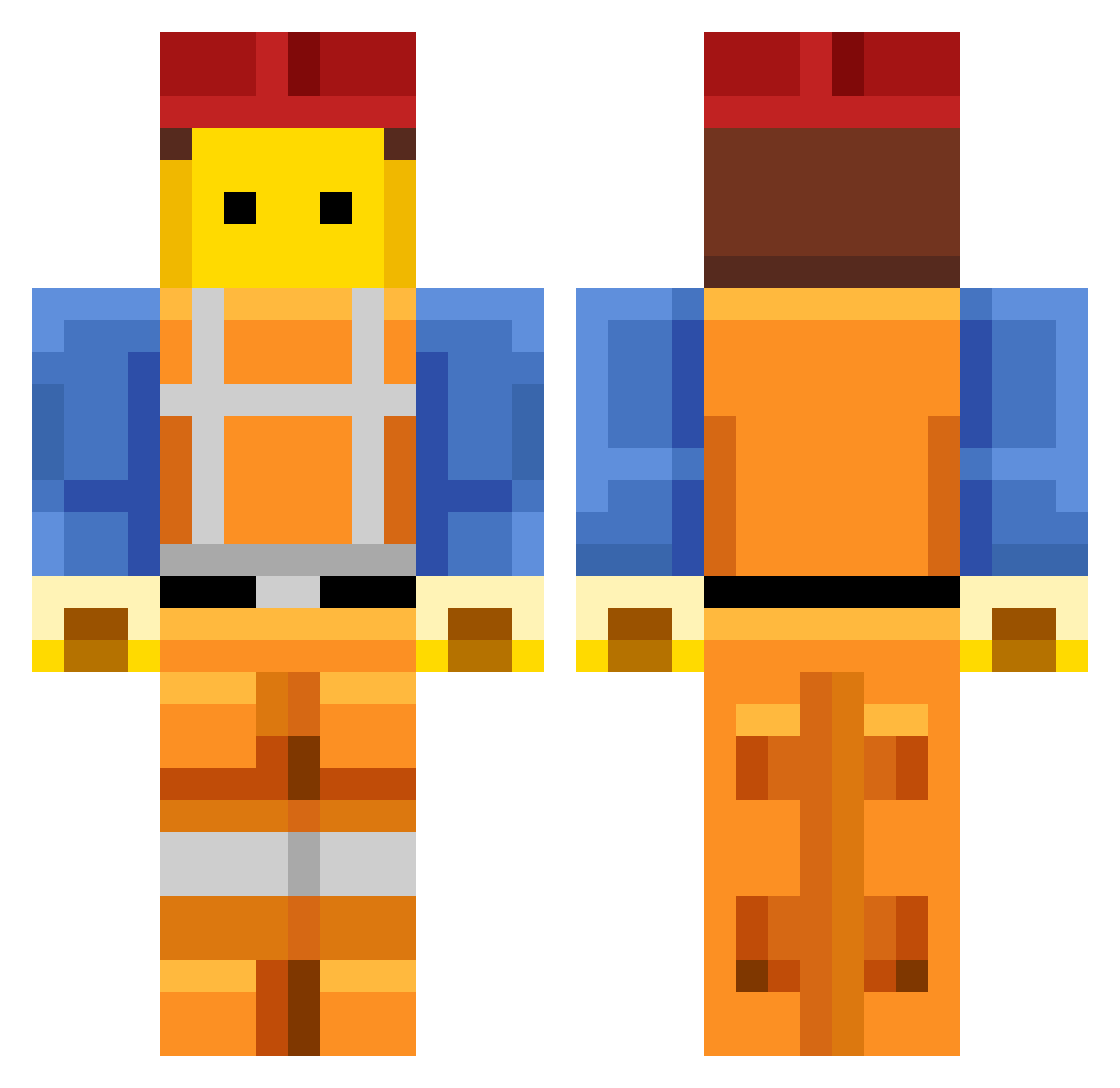 ifinnaturnup Minecraft skin, front and back view