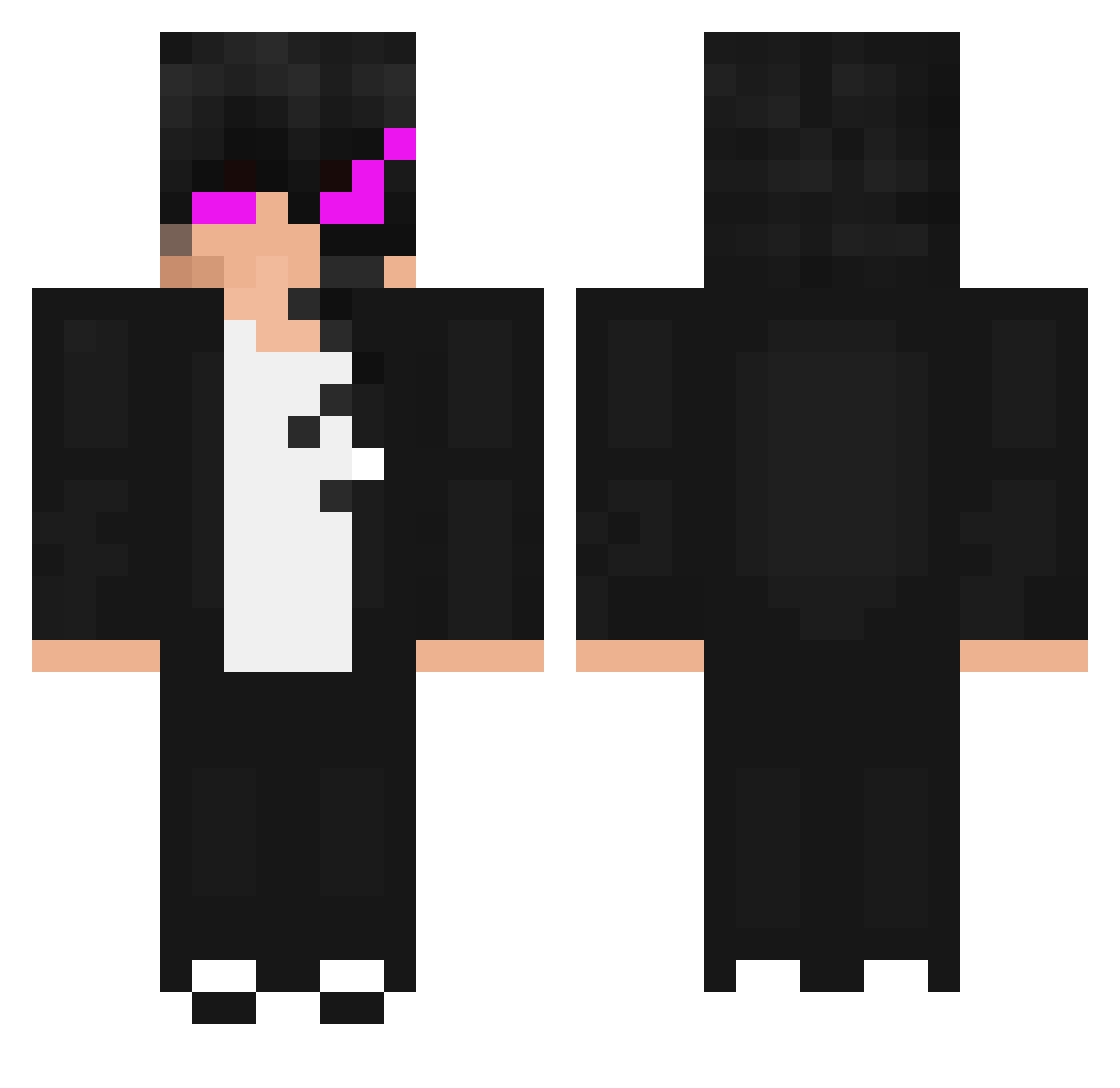 Tobikuma Minecraft skin, front and back view