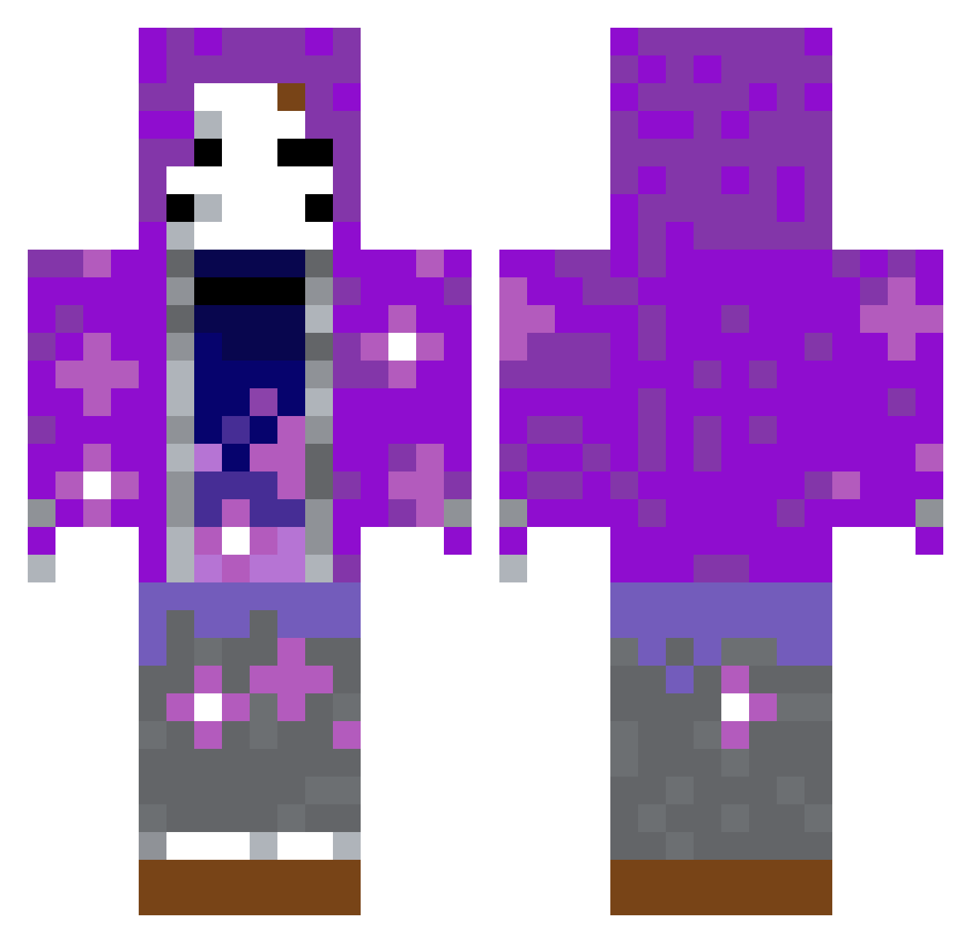 SuperG00d Minecraft skin, front and back view