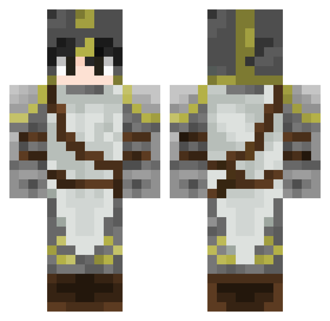 vigutu Minecraft skin, front and back view
