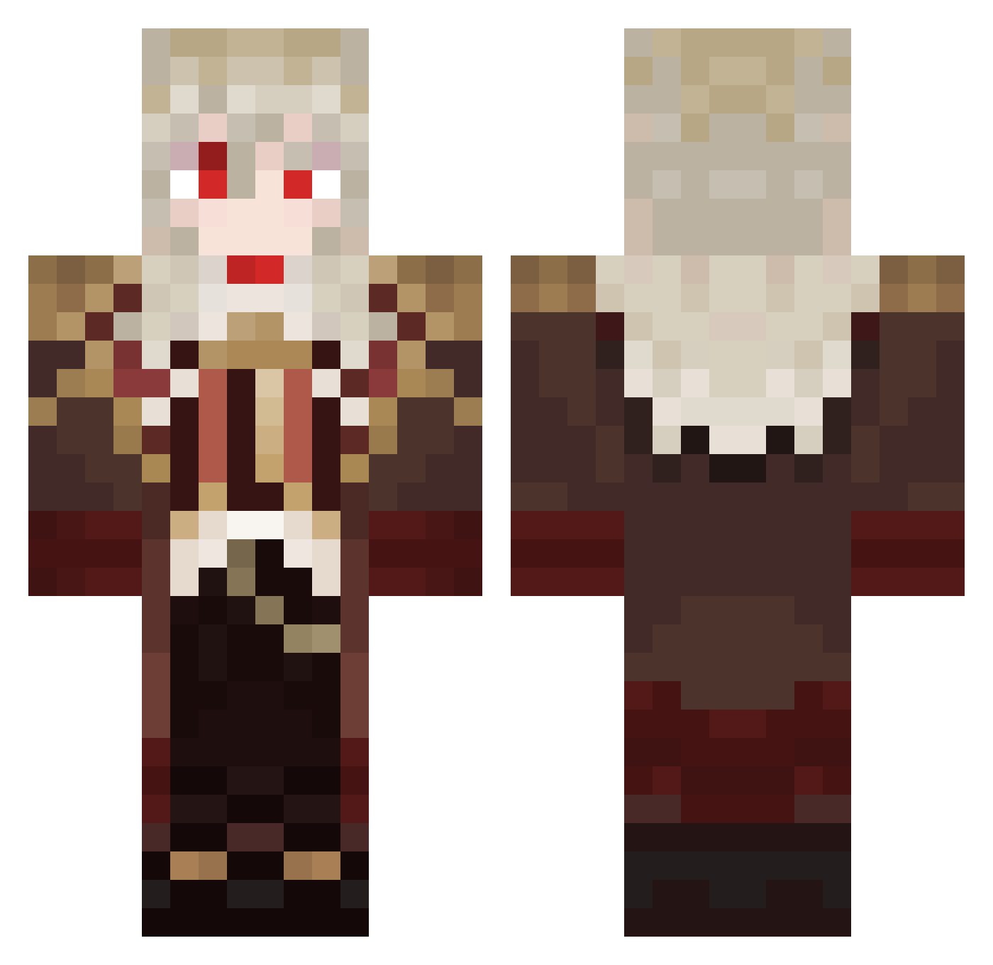 XLance_ Minecraft skin, front and back view