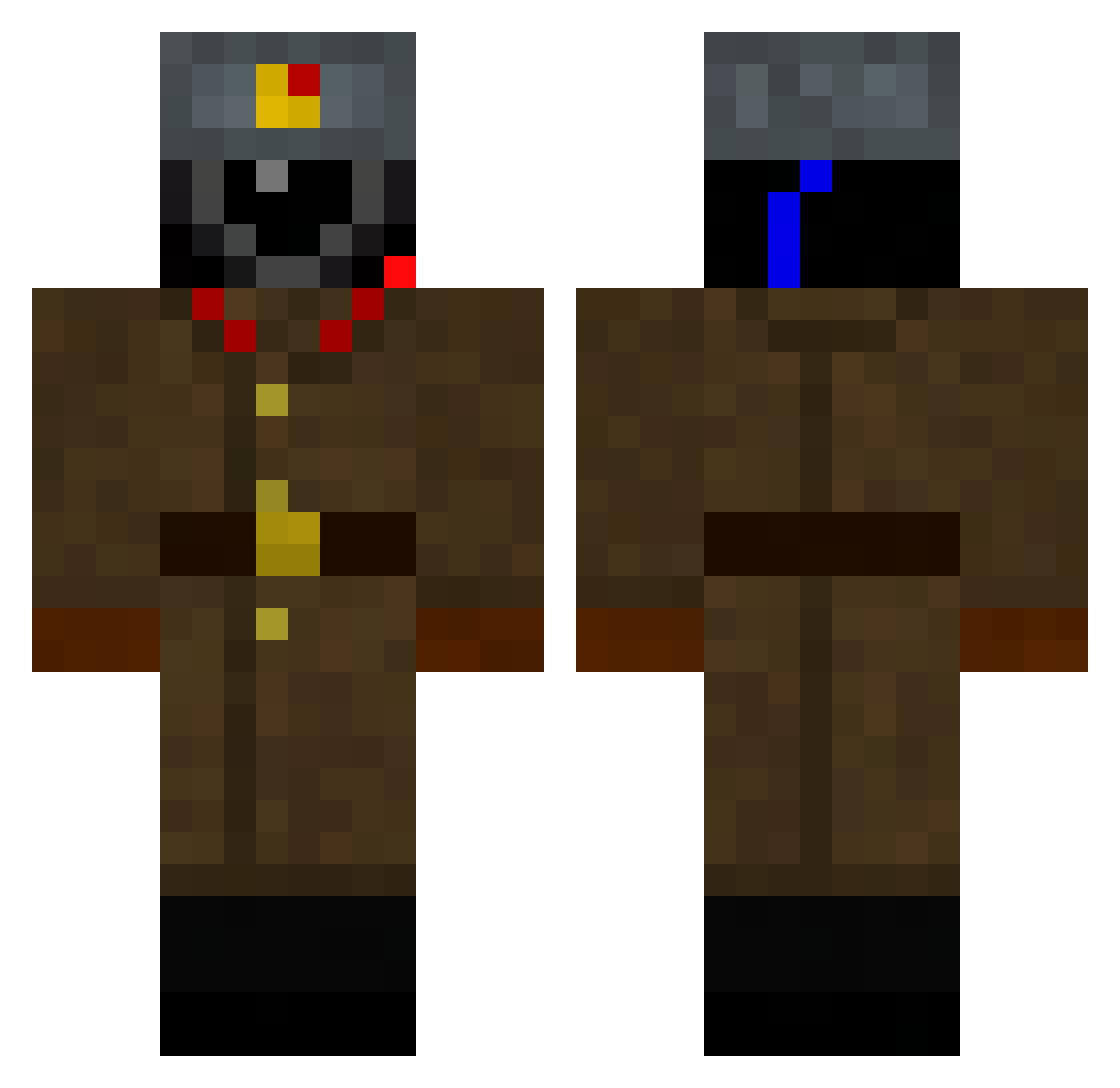 Addams_ Minecraft skin, front and back view