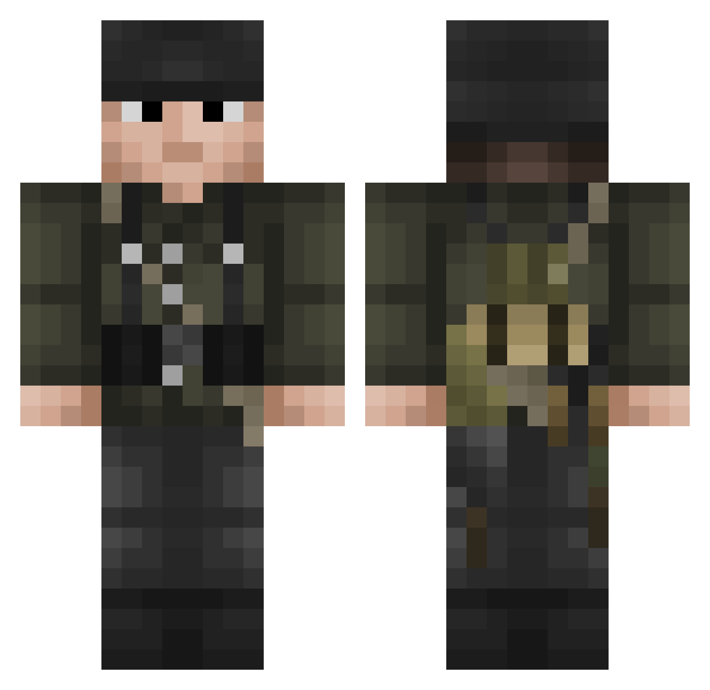 Grecki_Hoplita Minecraft skin, front and back view