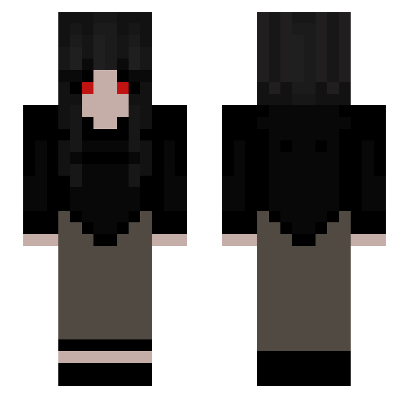 C_R_O_W Minecraft skin, front and back view