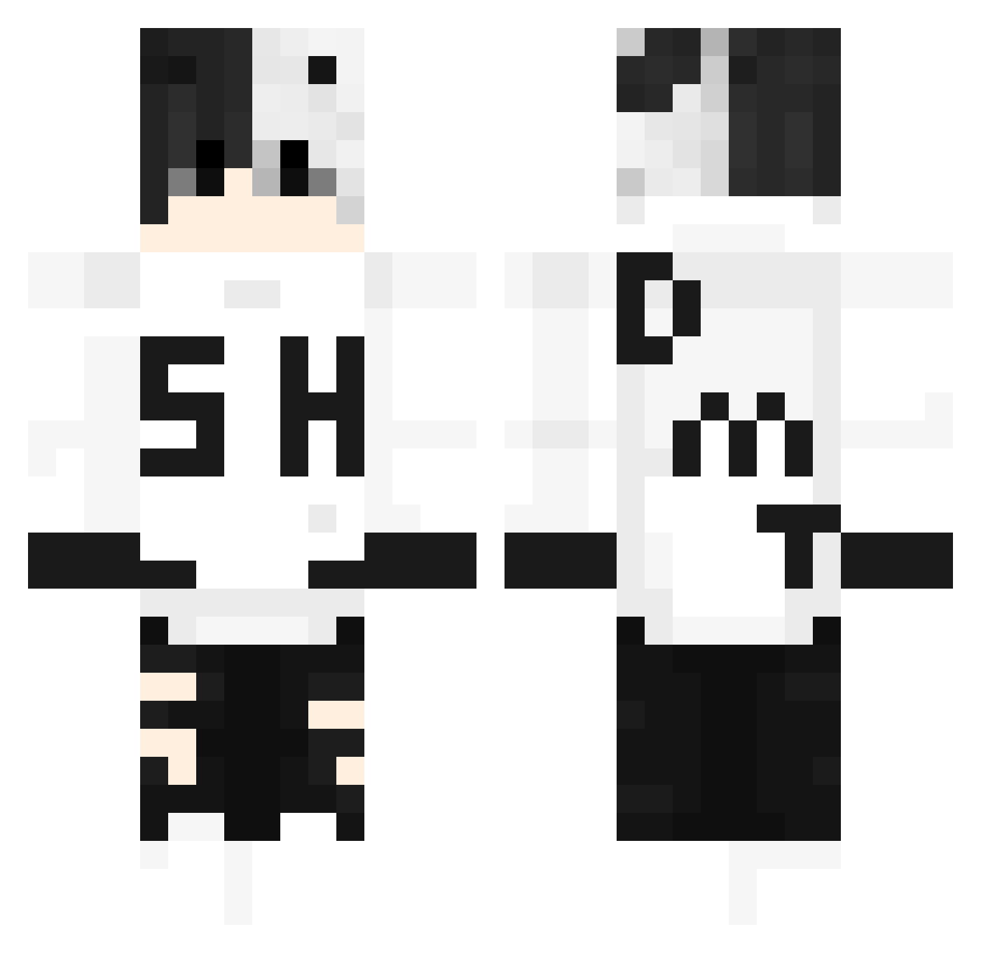 SH_DMT Minecraft skin, front and back view