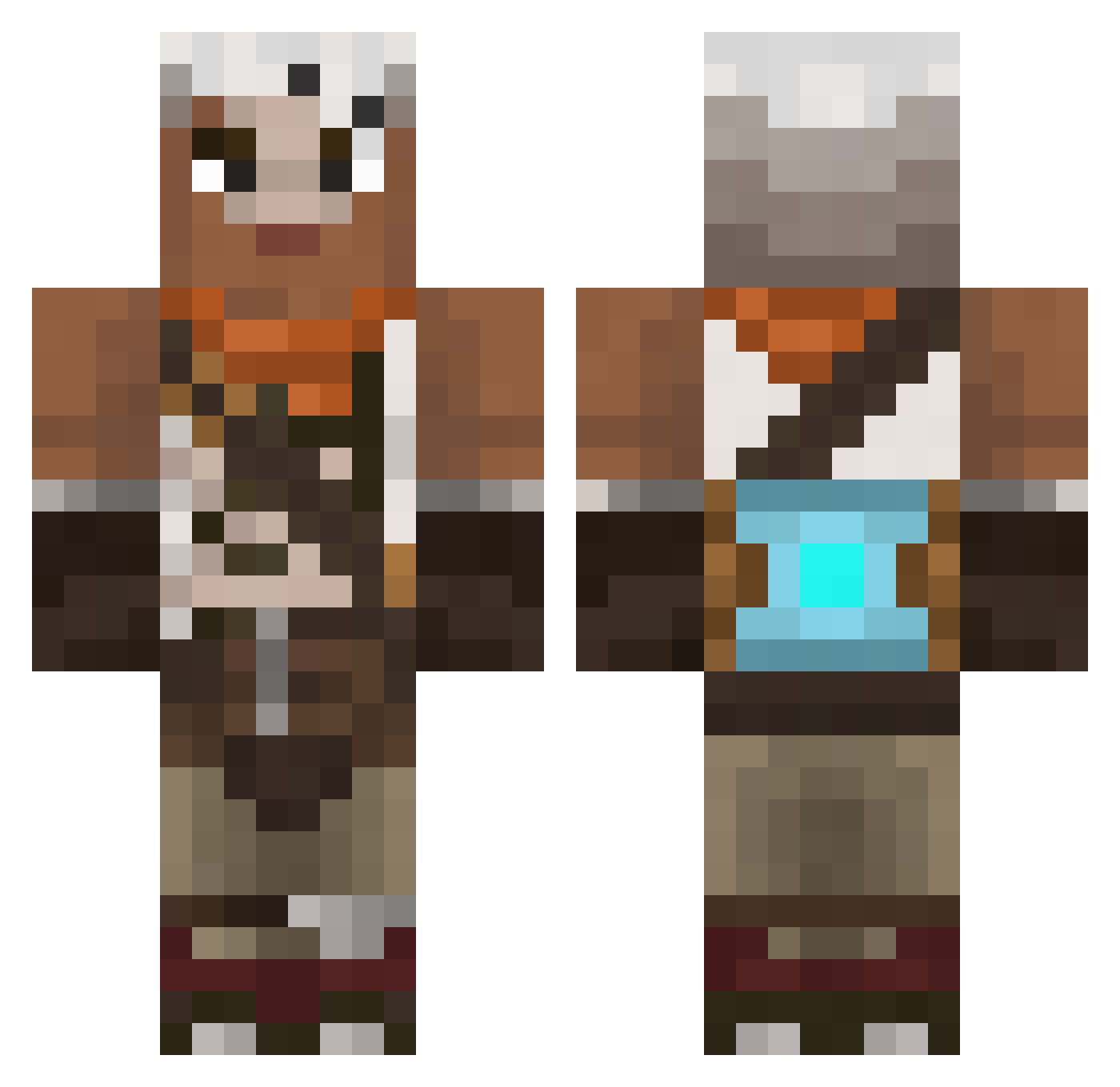 ZFunny122 Minecraft skin, front and back view