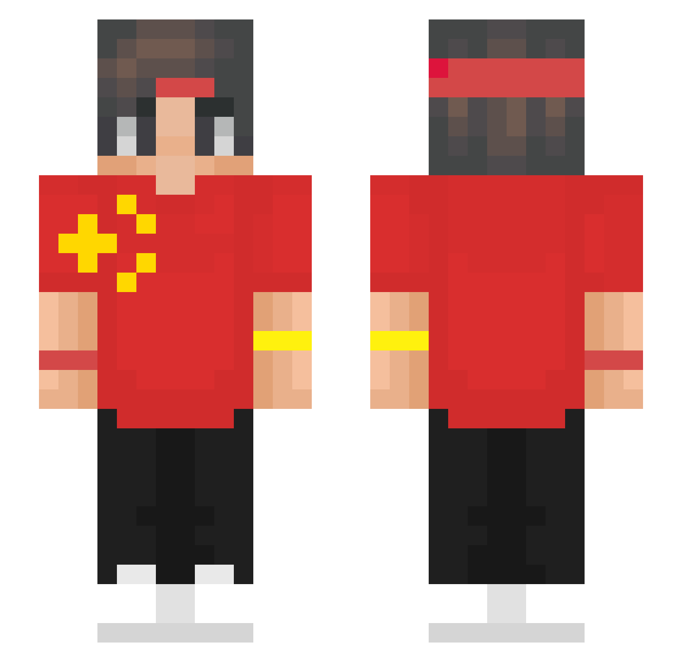 boalai Minecraft skin, front and back view