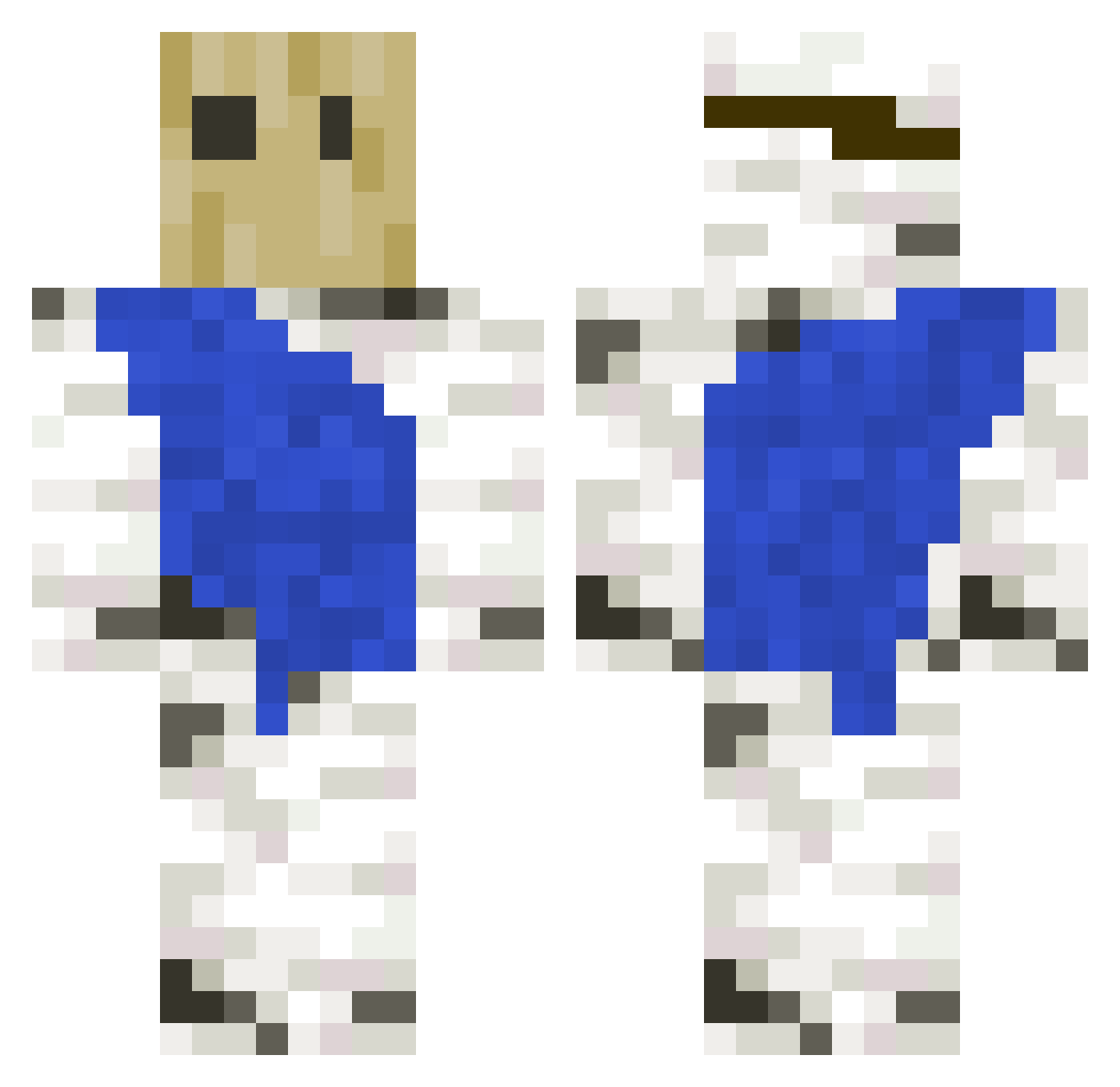 KCo_0 Minecraft skin, front and back view