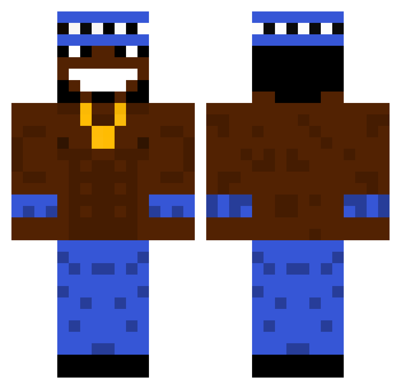 Elissa Minecraft skin, front and back view