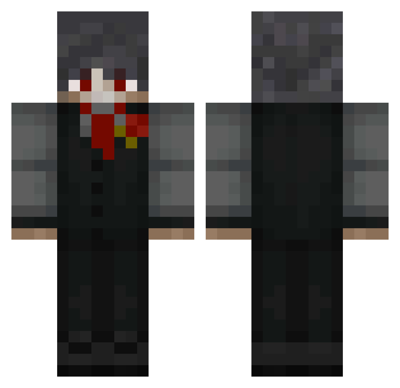 True_Pablo Minecraft skin, front and back view