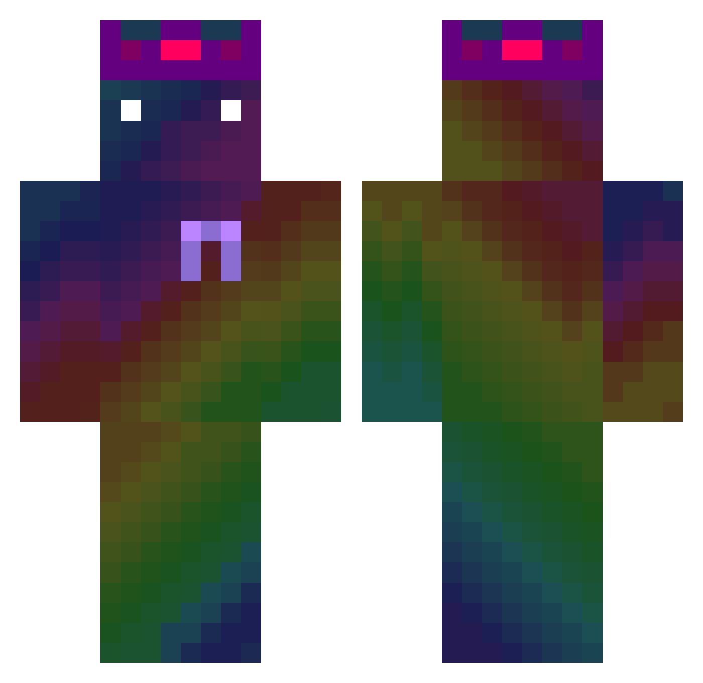 Yulduzli765 Minecraft skin, front and back view
