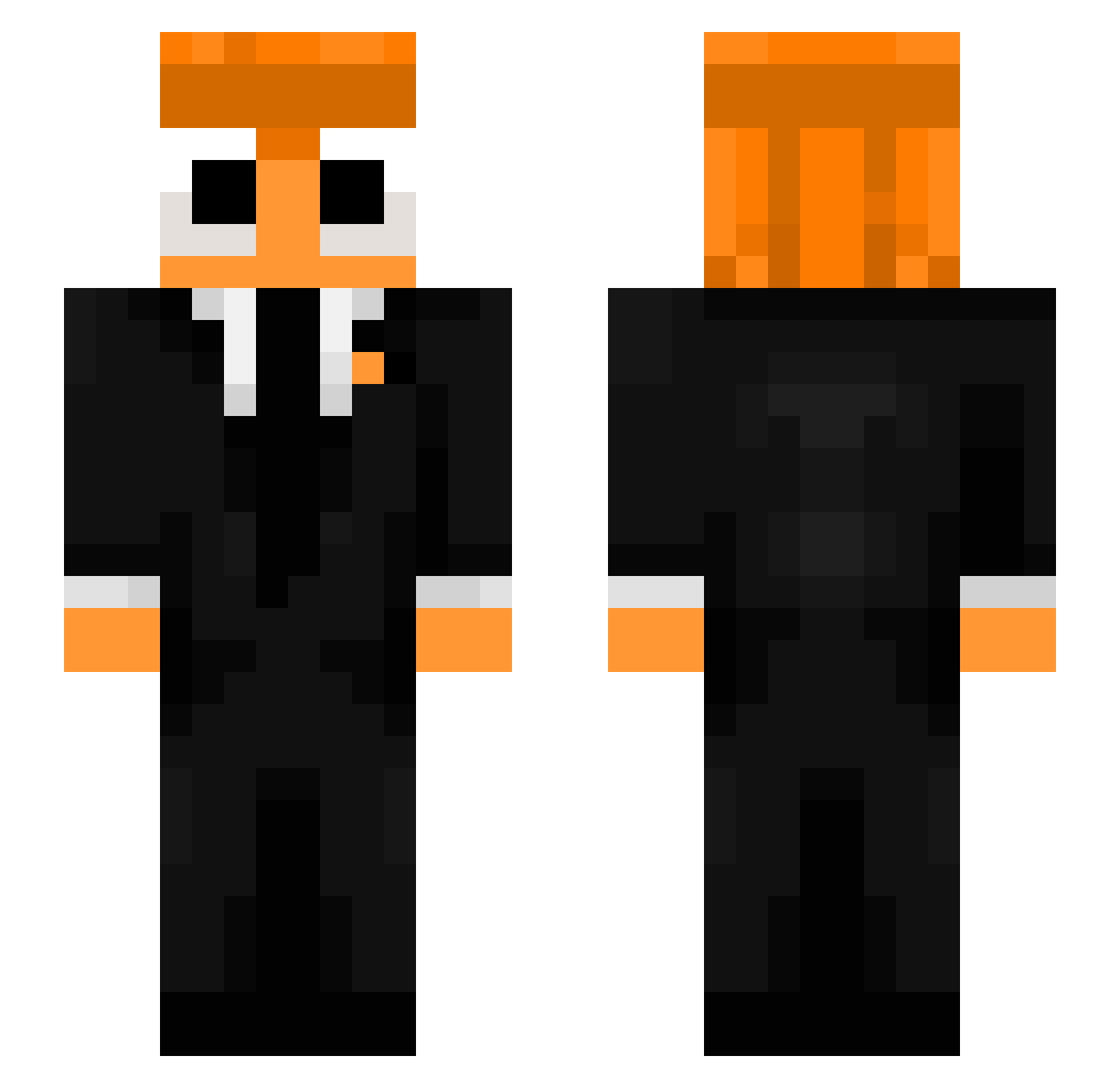 DeemTheC Minecraft skin, front and back view