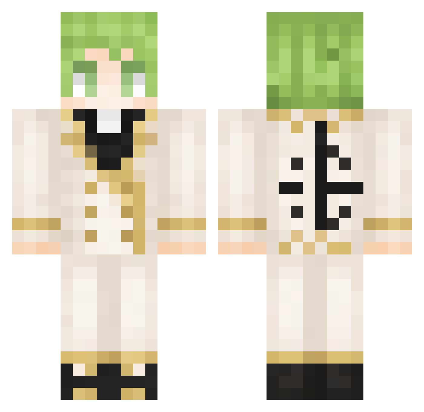 Norowa_ Minecraft skin, front and back view